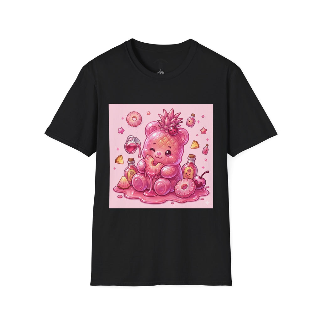 Exotic Pink Pineapple Gooey Gummy Bear — Kawaii Graphic T-Shirt