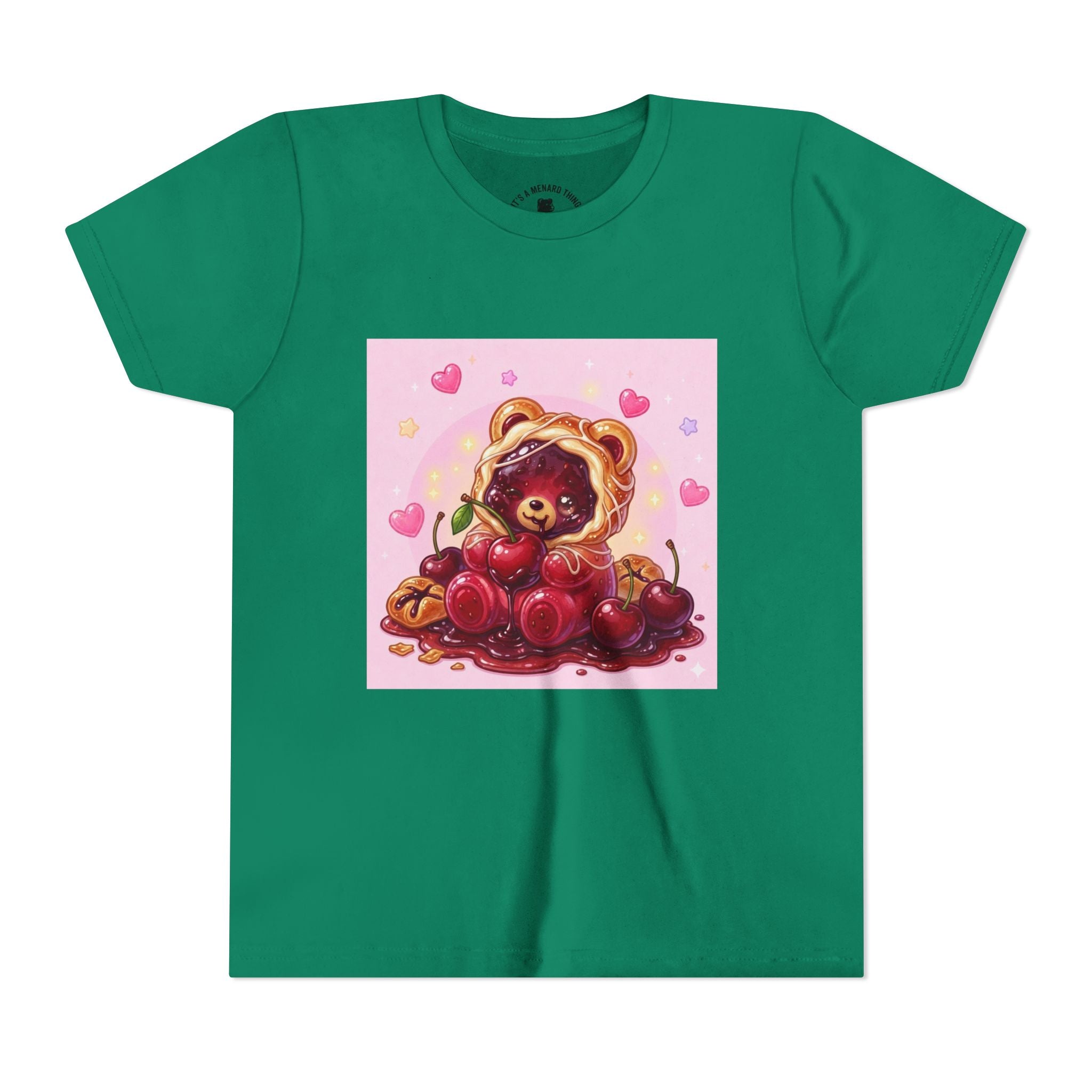 Cherry Danish Gooey Gummy Bear Graphic Youth T-Shirt