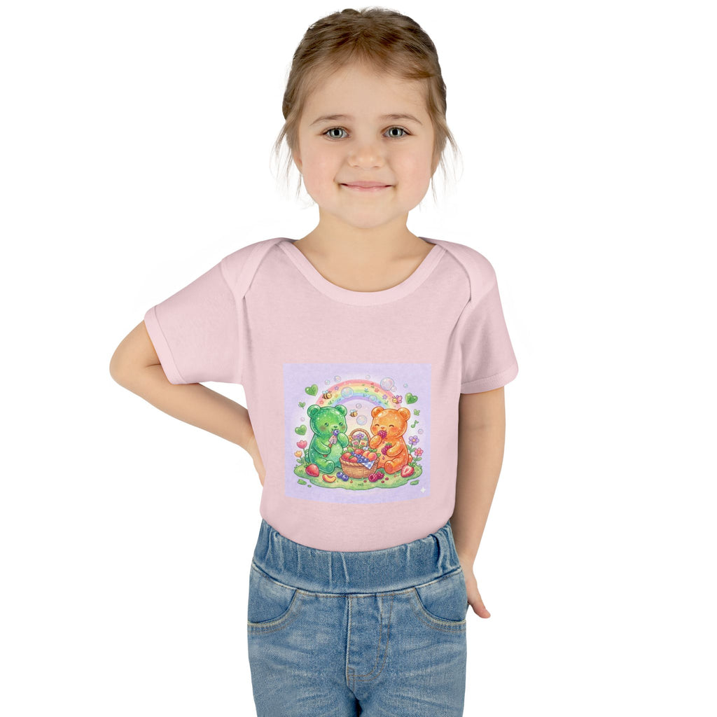Fruit Garden Eating Gooey Gummy Bears Infant Bodysuit — Baby Shower Gift