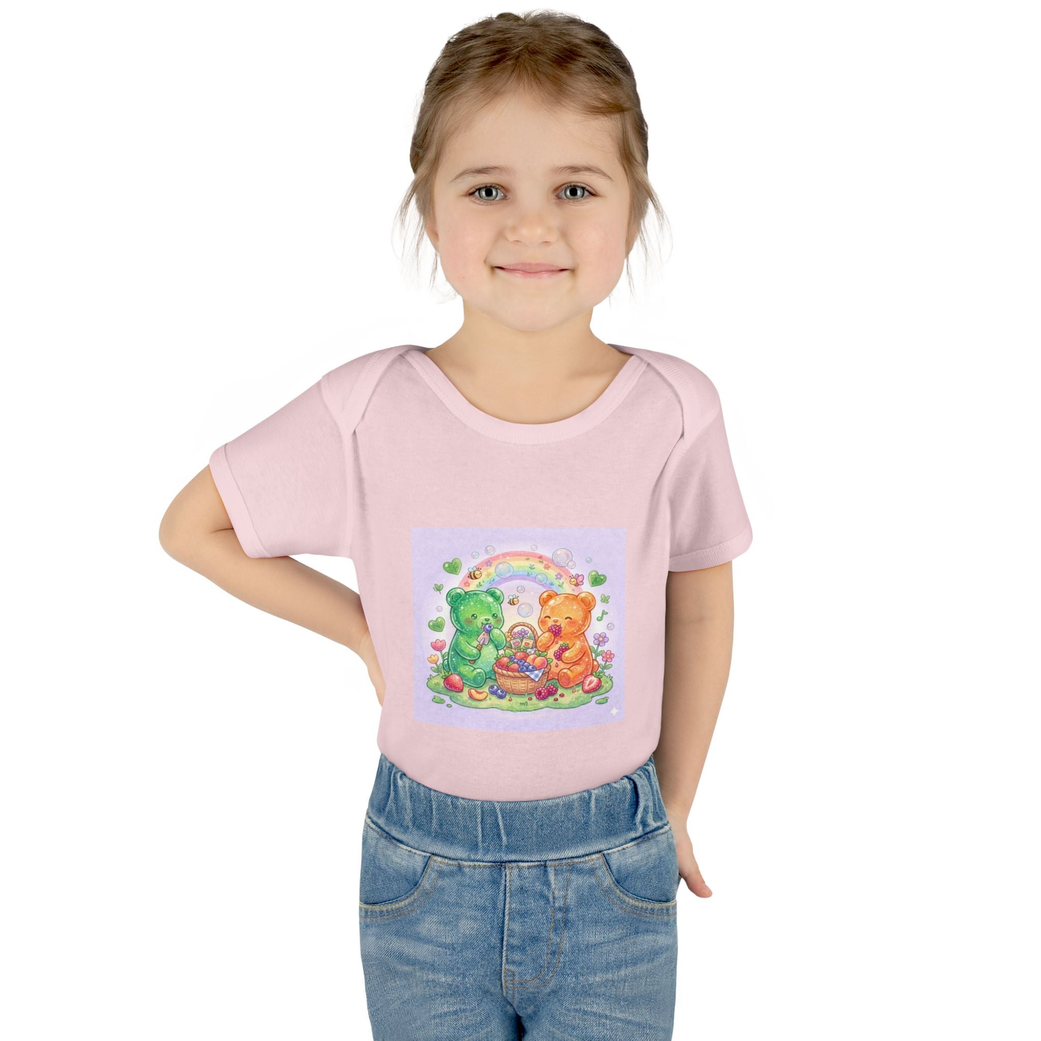 Fruit Garden Eating Gooey Gummy Bears Infant Bodysuit — Baby Shower Gift