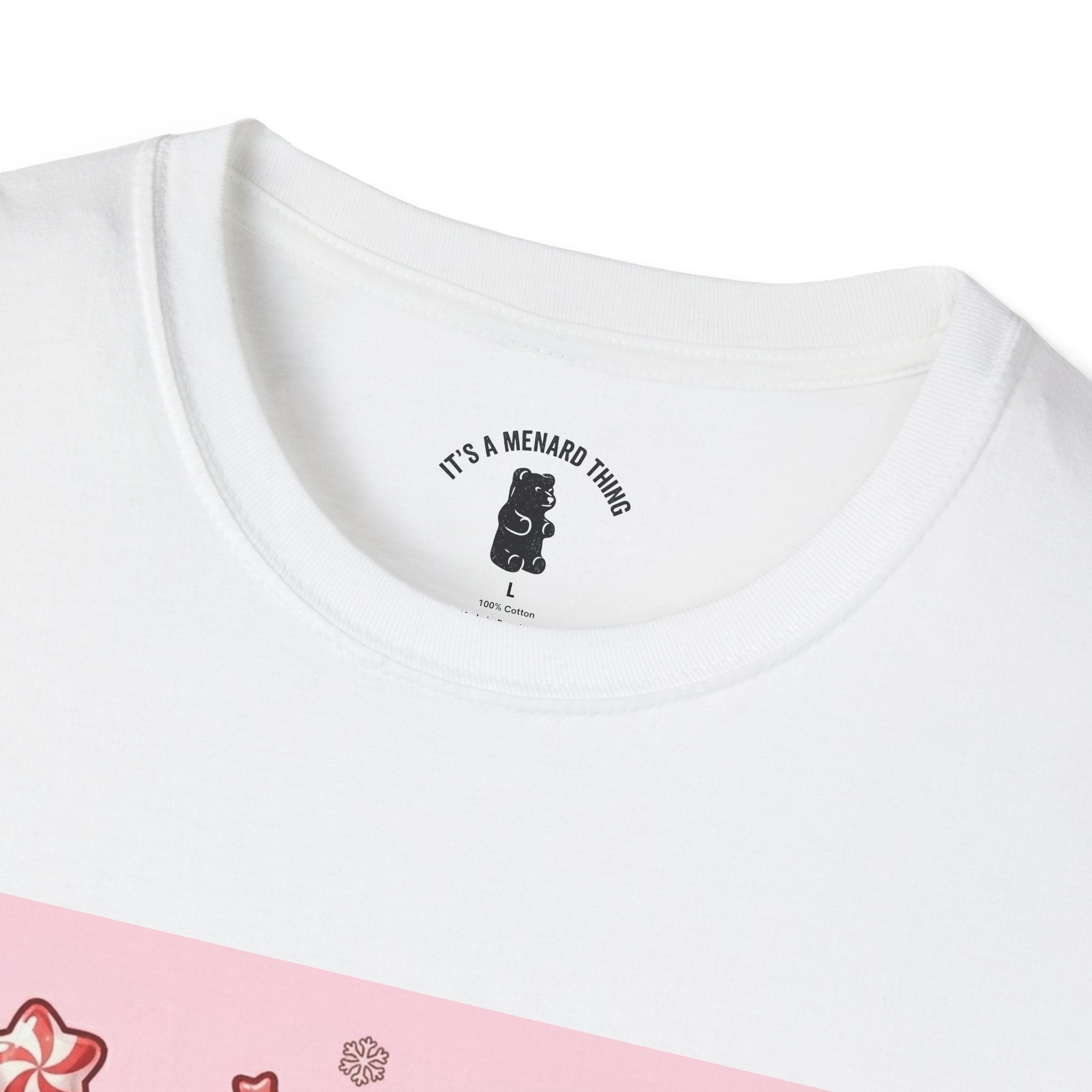 Cute Hot Chocolate and Peppermint stick Gooey Gummy Bear — Kawaii Graphic Tee
