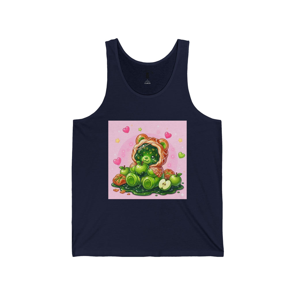 Green Apple Danish, Special Puff Pastry Gooey Gummy Bear — Kawaii Graphic Tank Top