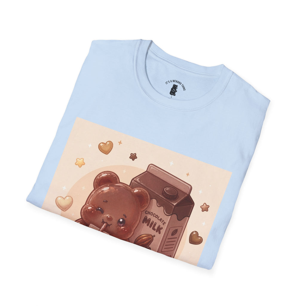Cute Kawaii Gooey Gummy Milk Chocolate Milk Bear Cartoon Graphic T-Shirt