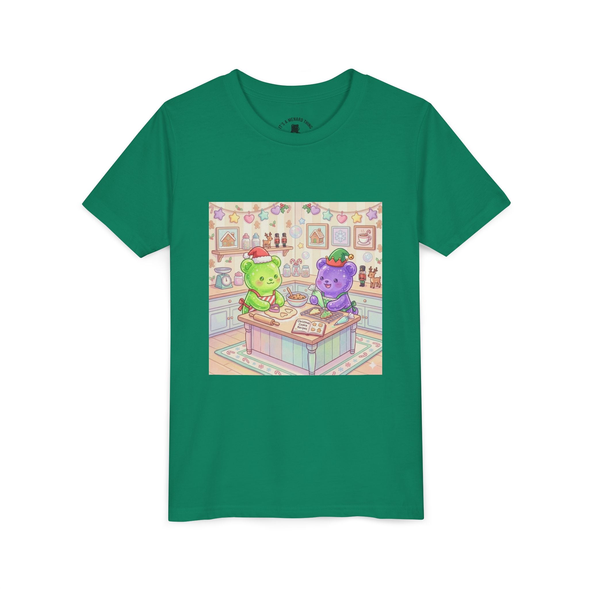 Gooey Gummies making Holiday Cookies T‑Shirt — Cute Pastel Kitchen Baking Design