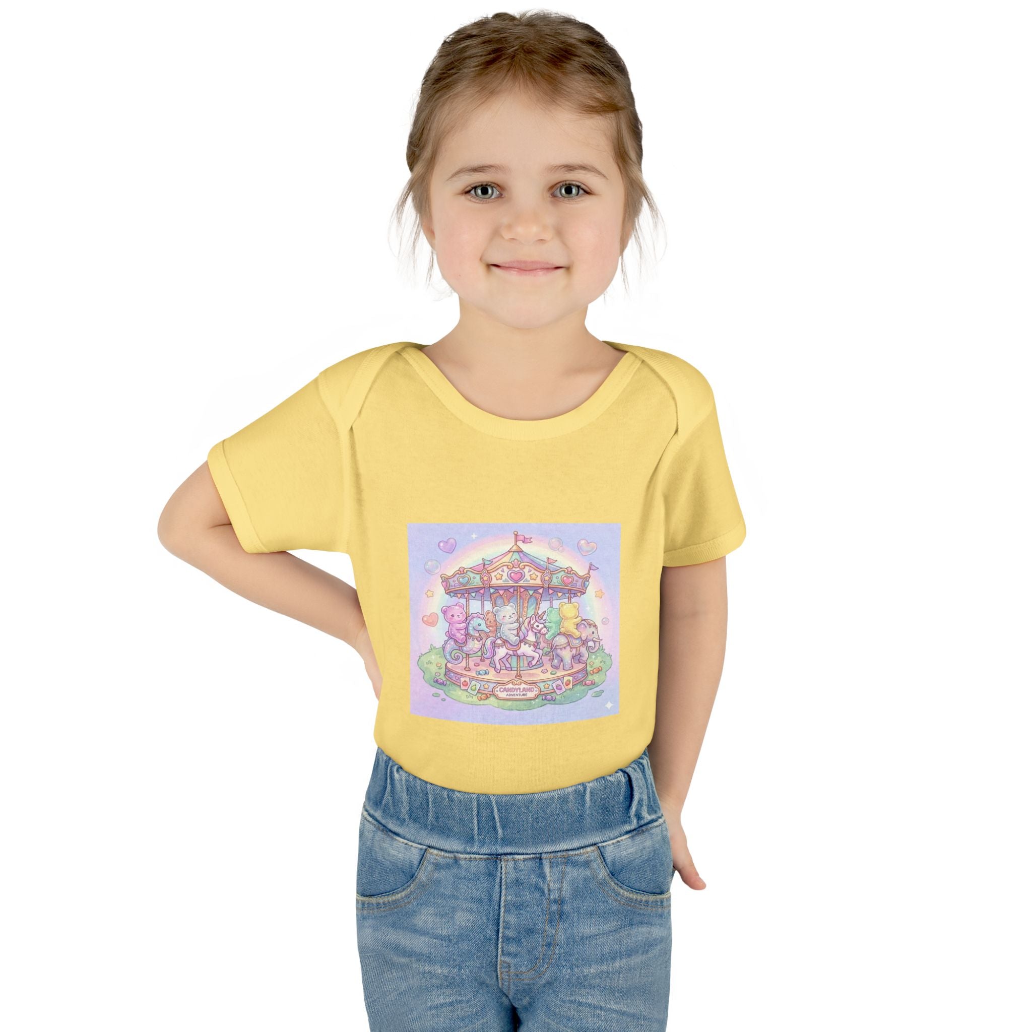 Gooey Gummies Carousel: Pastel Baby Bodysuit