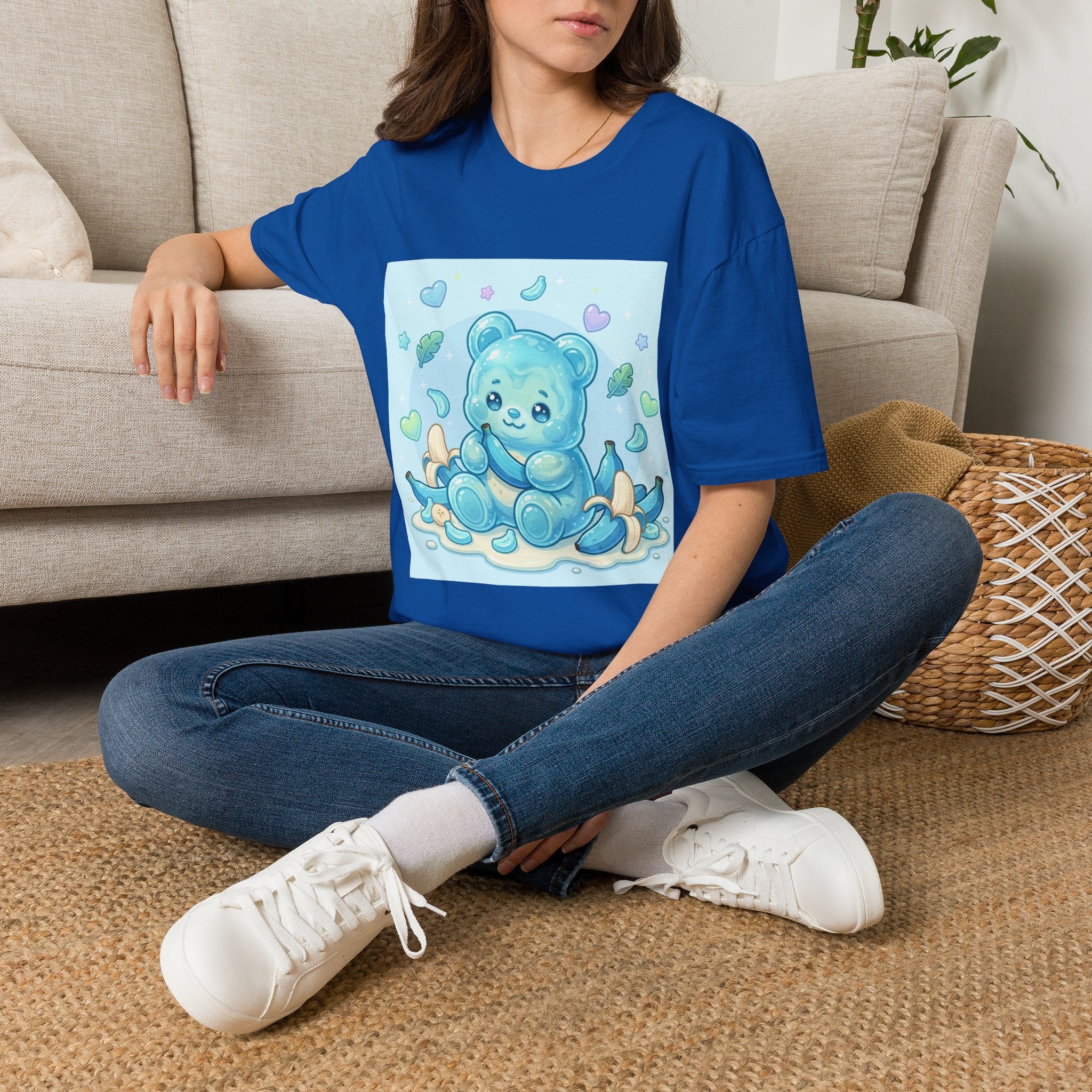 Exotic Blue Java Banana Baby Oozy Bear Friend- Kawaii Graphic Shirt