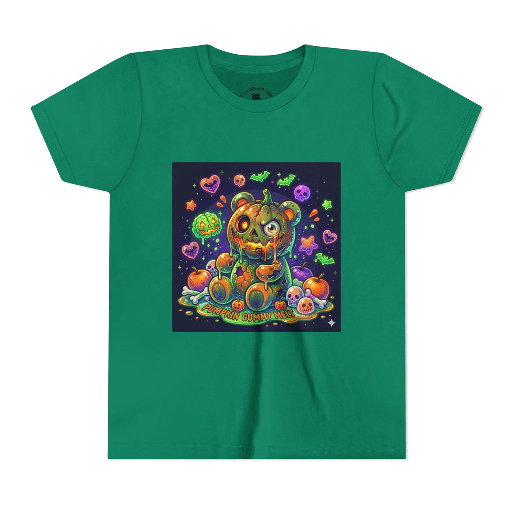 Cute Creepy Pumpkin Head Gooey Gummy Bear Halloween- Graphic Tee