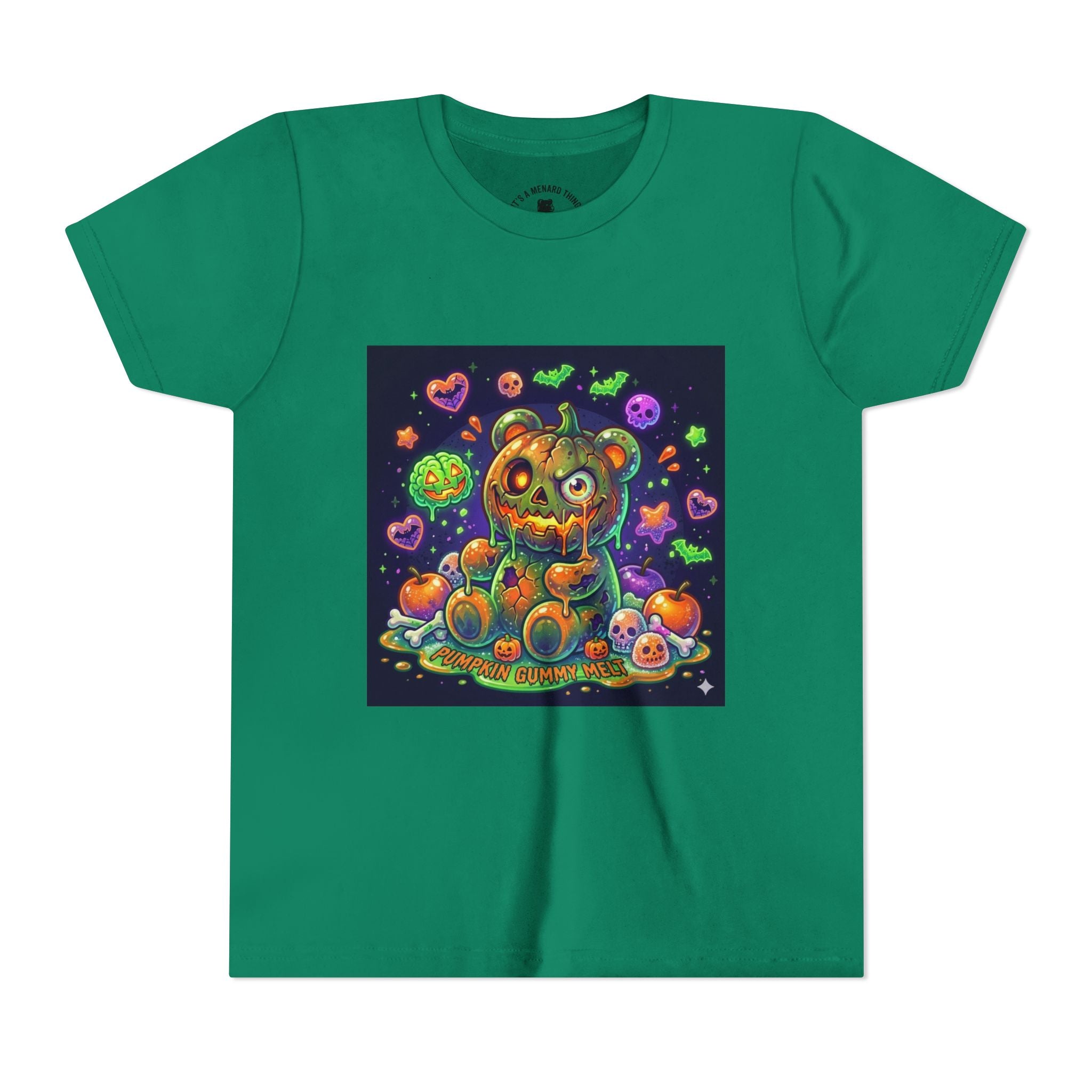 Cute Creepy Pumpkin Head Gooey Gummy Bear Halloween- Graphic Tee