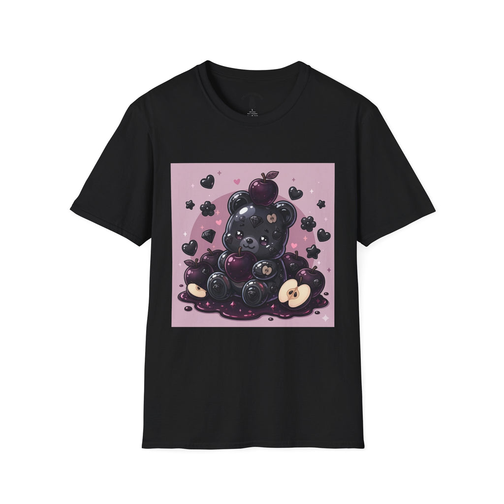 Black Diamond Special Exotic Apple Oozy Bear Friend — Cute Fruit Bear Graphic Tee