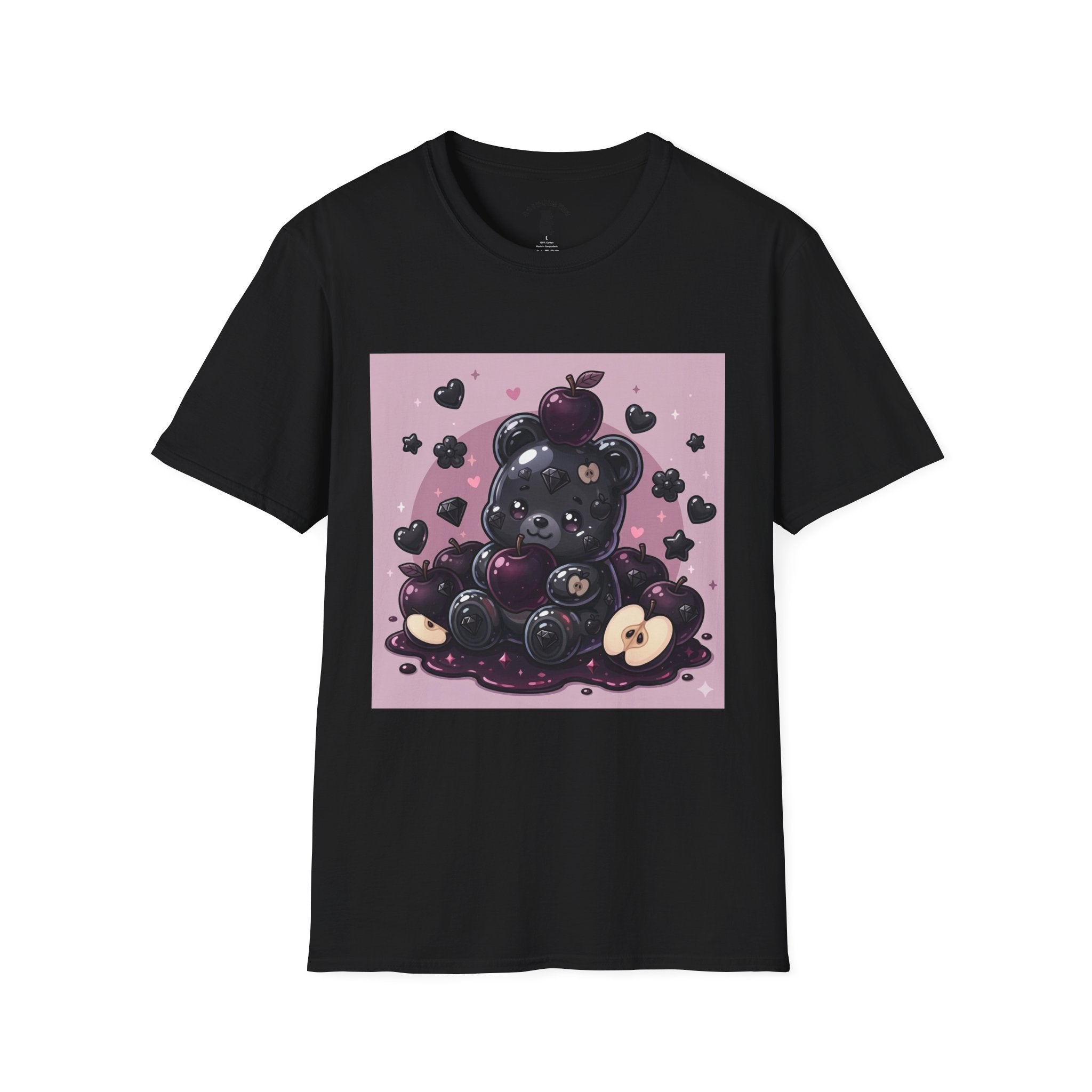 Black Diamond Special Exotic Apple Oozy Bear Friend — Cute Fruit Bear Graphic Tee