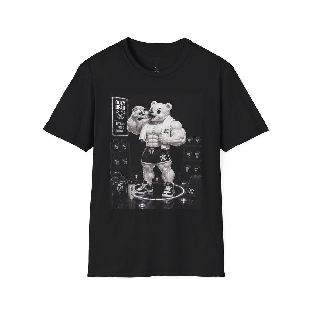 Rehydration Time, Oozy Buff Bodybuilder Gummy Gym Addition- Adult Graphic Shirt