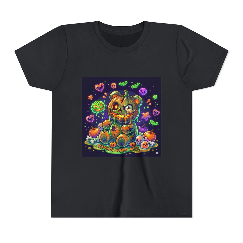 Cute Creepy Pumpkin Head Gooey Gummy Bear Halloween- Graphic Tee