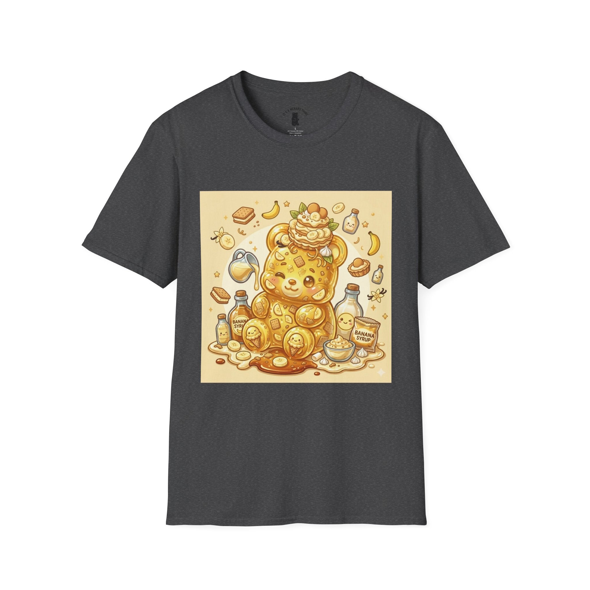 Banana Cream Pudding & Vanilla Cookies, Gooey Gummy Bear — Cute Cartoon T-Shirt