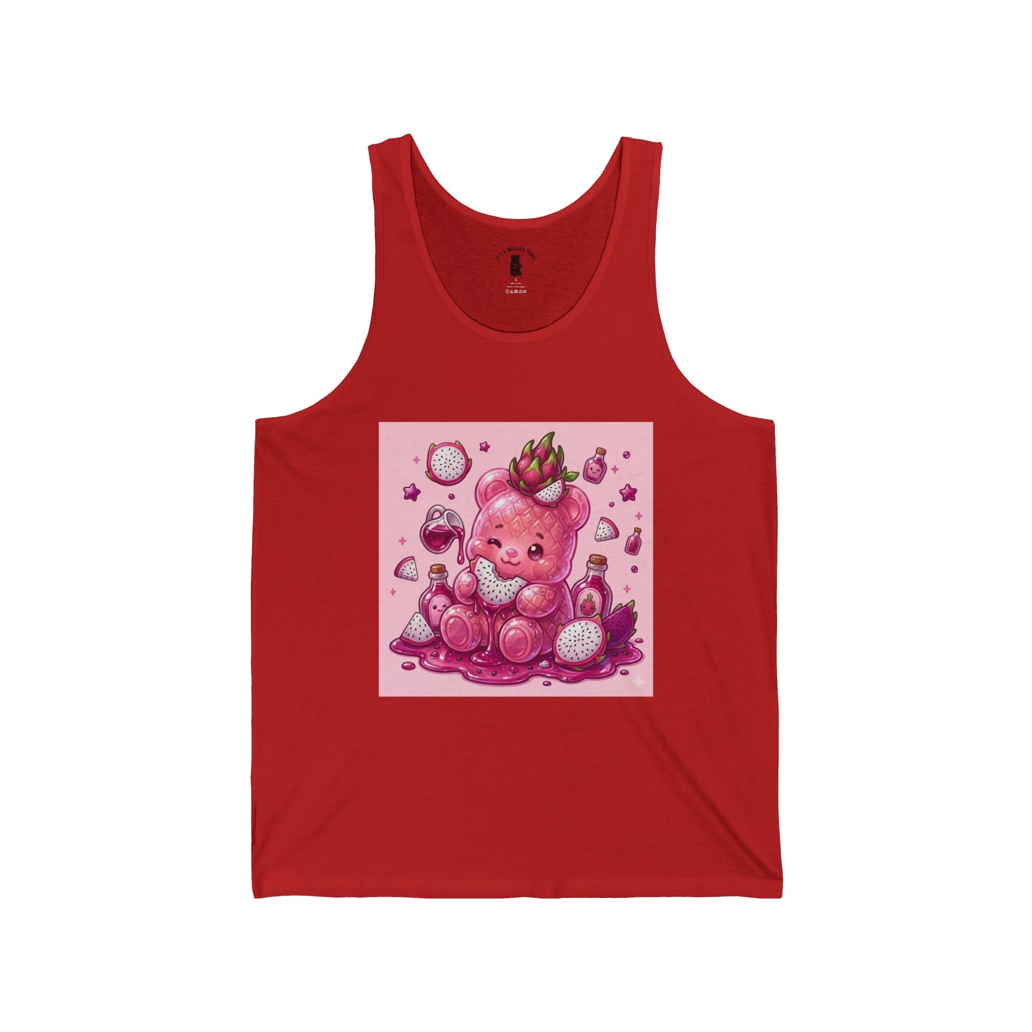 Exotic Dragon Fruit Gooey Gummy Bear Friend— Cute Graphic Tank Top