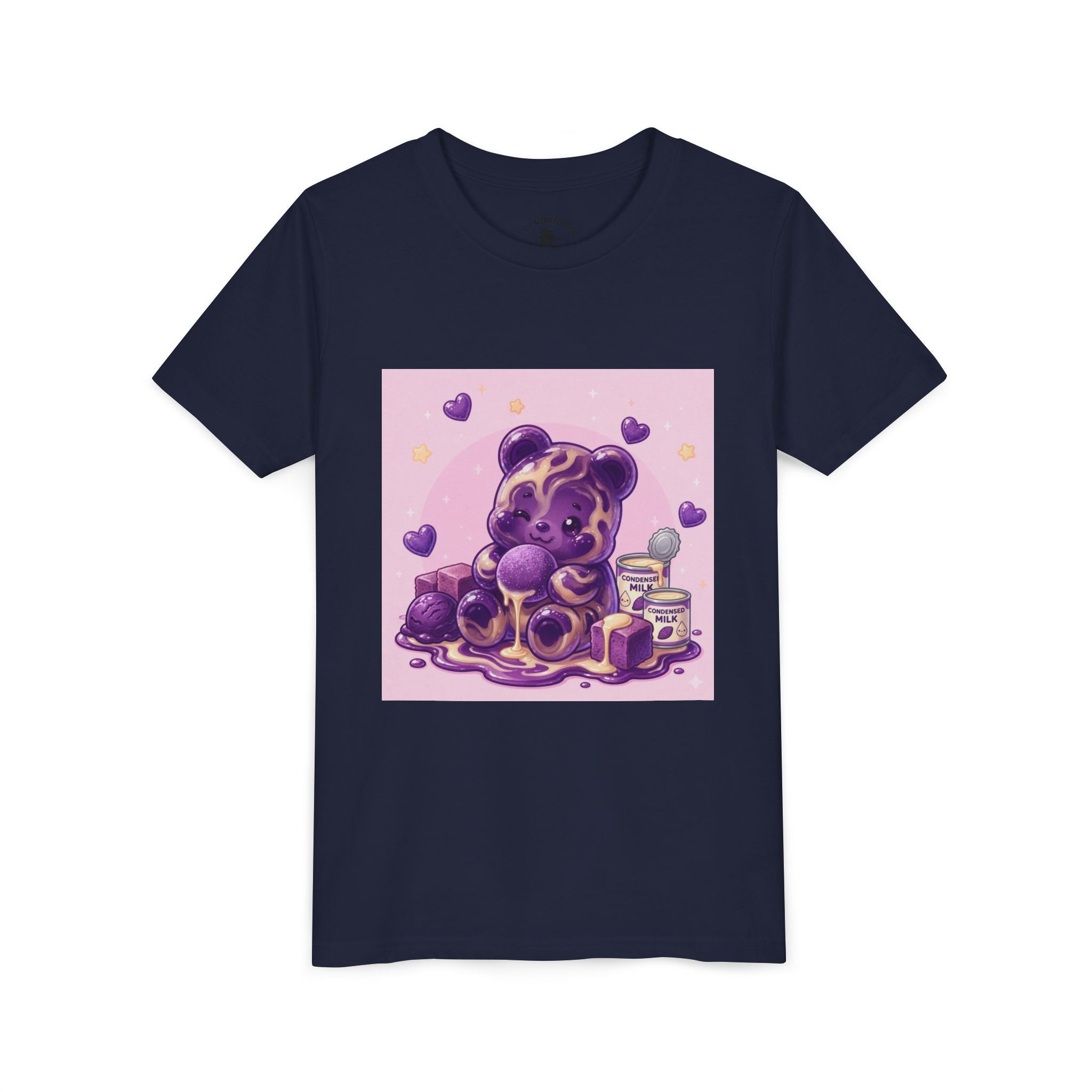 Ube & Condensed Milk Snack roll Gooey Gummy Bear Graphic Youth T-Shirt