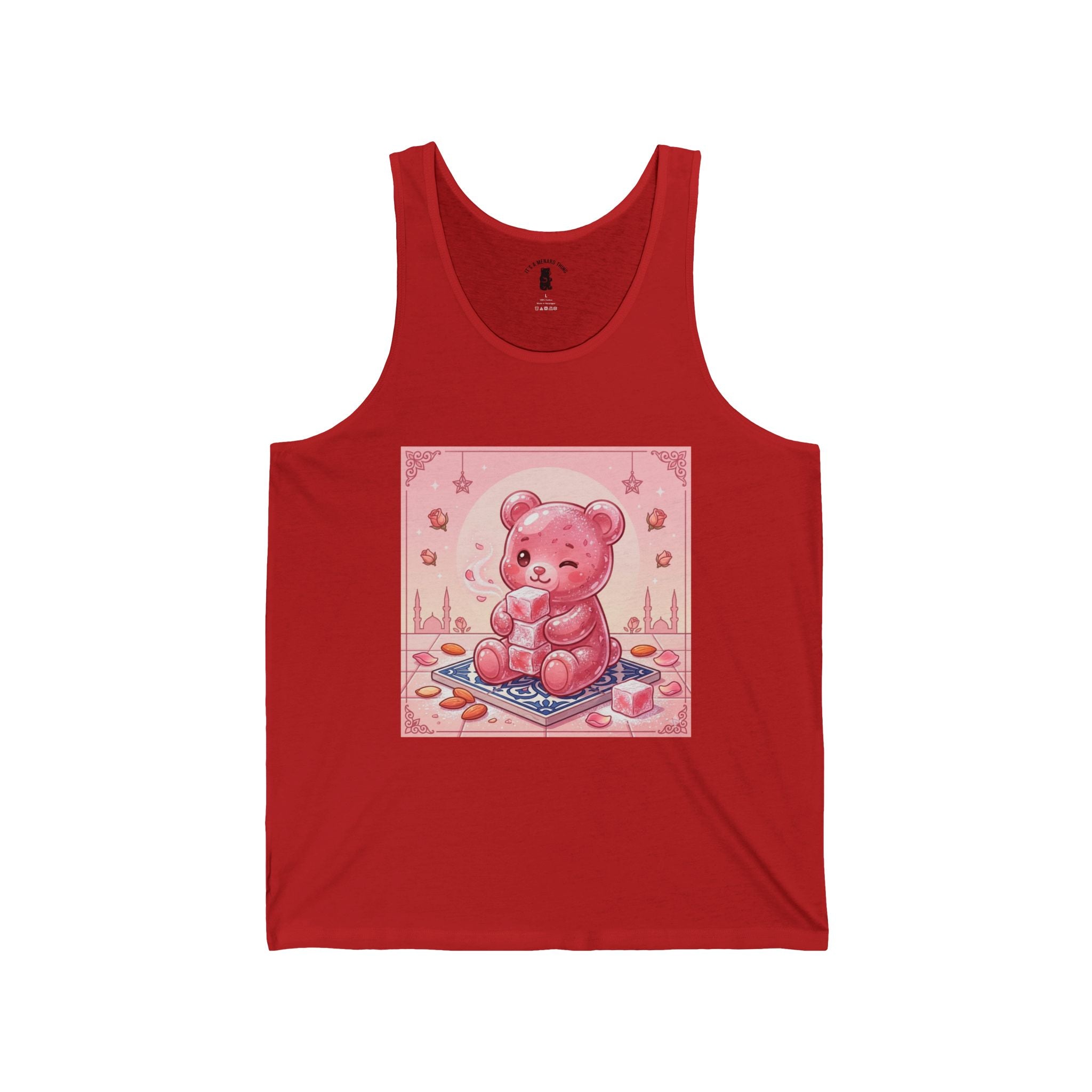 Rose Water Turkish Delight, Special Gooey Gummy Bear — Cute Illustration Tank Top