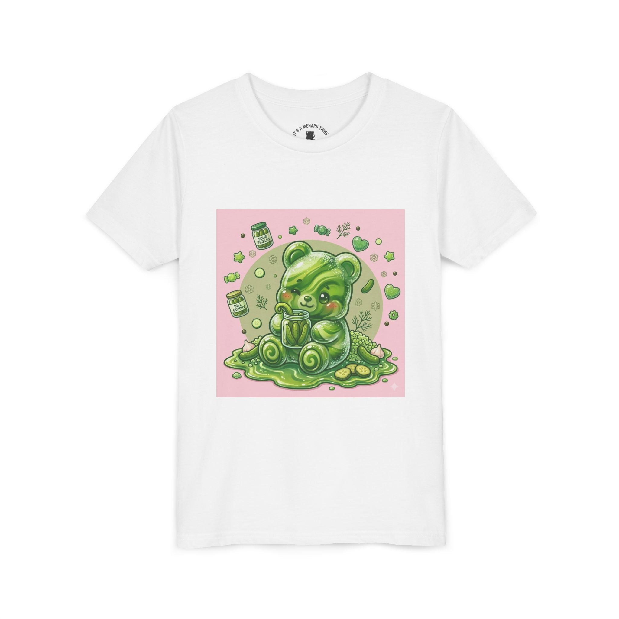 Tart Dilly Green Pickle Gooey Gummy- Graphic Youth T-Shirt