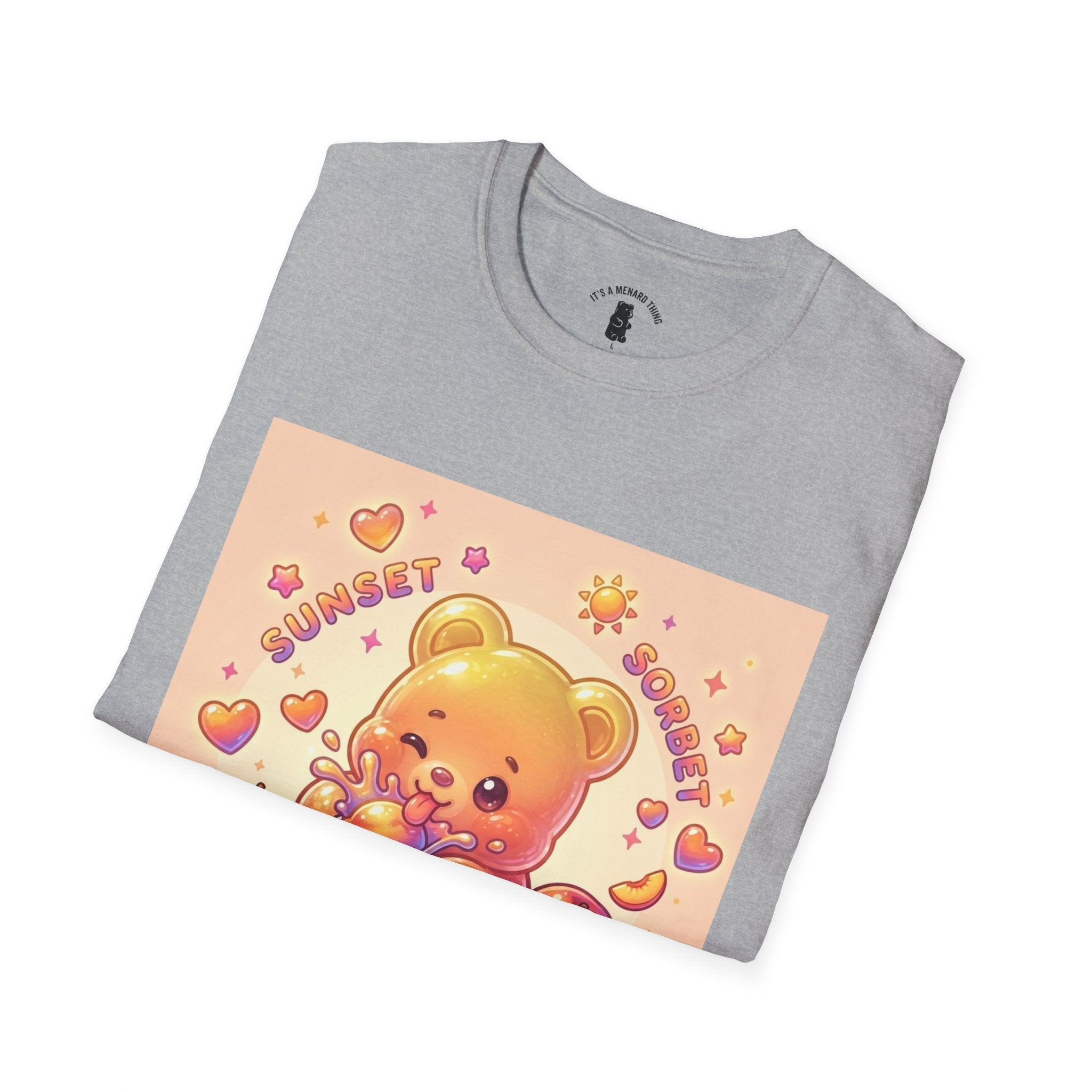 Cute Sunny Sunrise Sorbet Gooey Gummy Bear T-Shirt — Kawaii Graphic Tee