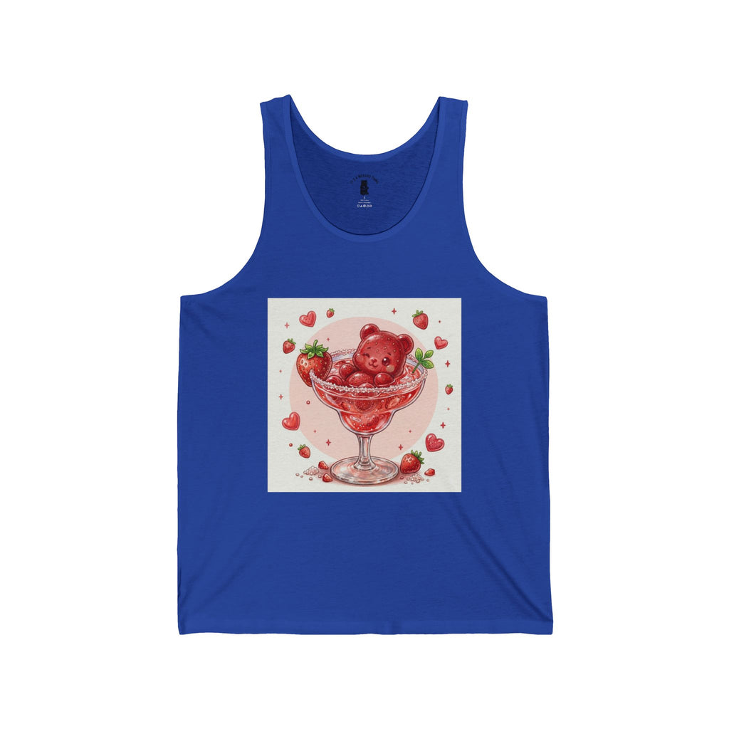 Strawberry Daiquiri Surprise, Red Boozy Gooey Gummy Bear — Kawaii Graphic Tank