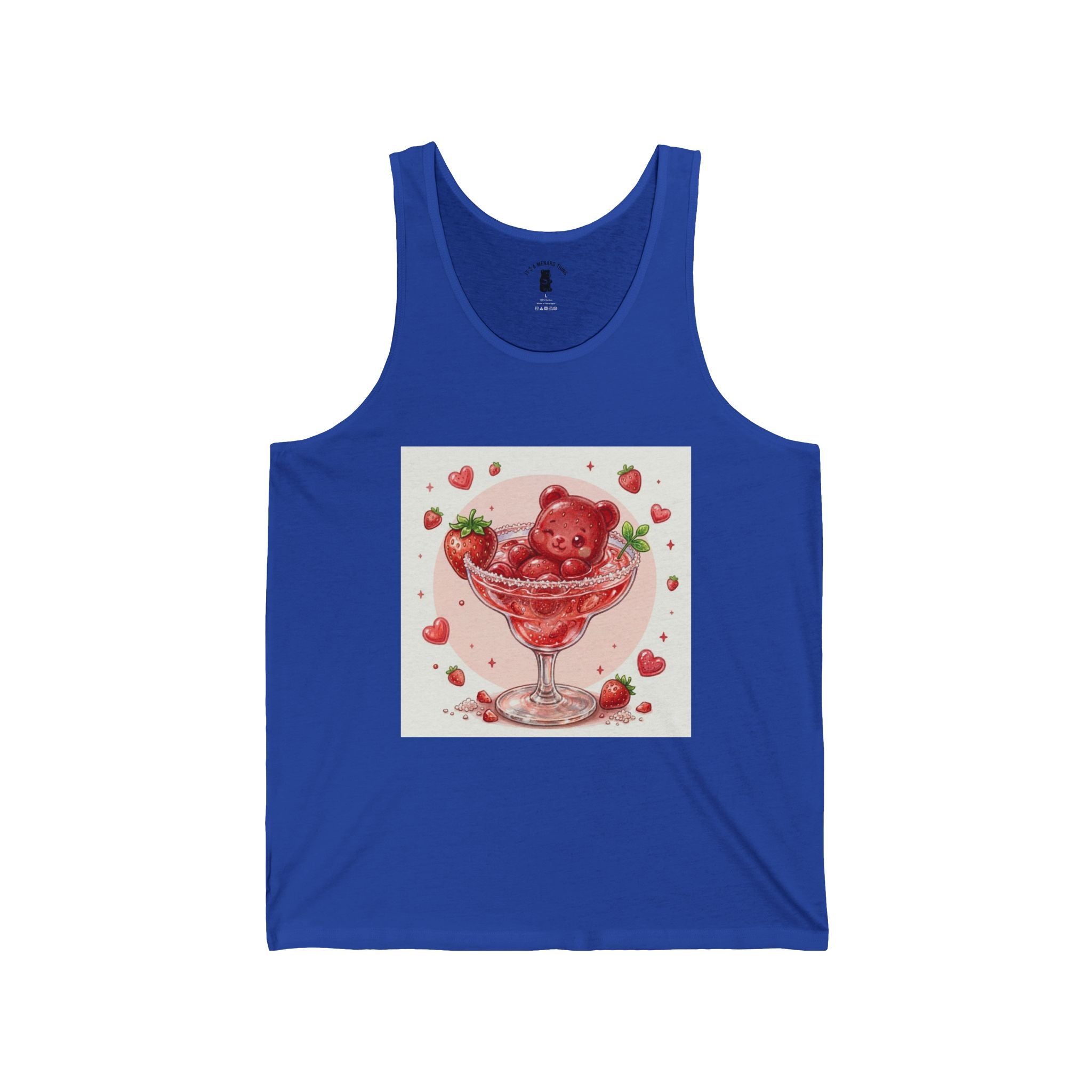 Strawberry Daiquiri Surprise, Red Boozy Gooey Gummy Bear — Kawaii Graphic Tank