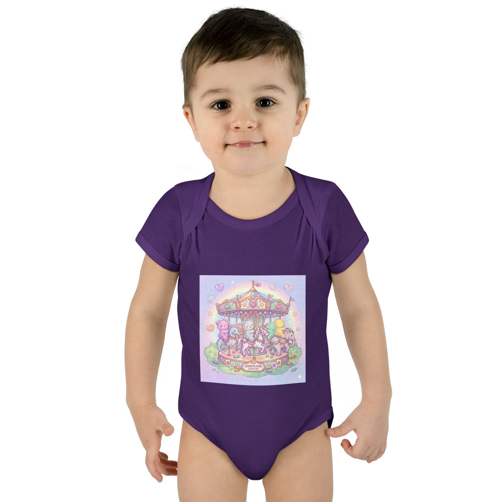 Gooey Gummies Carousel: Pastel Baby Bodysuit