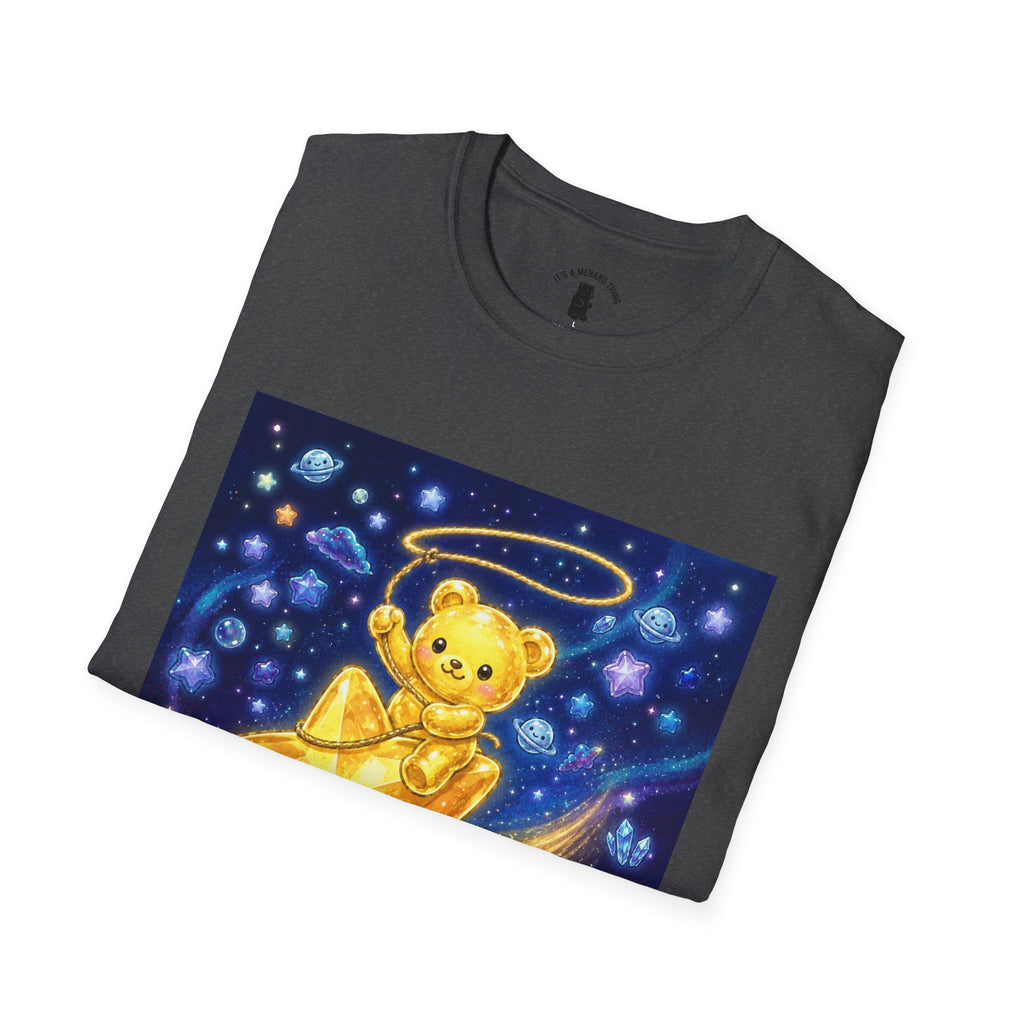 Rodeo Star, Golden Crstyal Gooey Gummy Bear- Kawaii Graphic T-Shirt