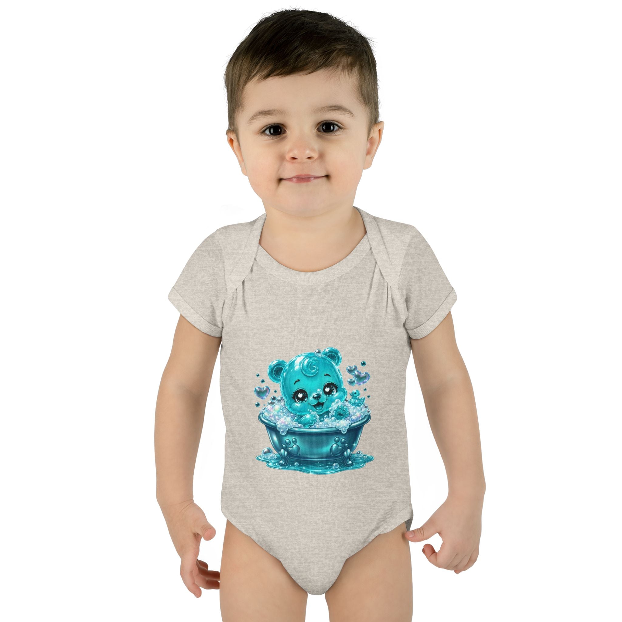 Adorable Bubble Bath Oozy Baby Gummy Bear Cutie Addition- Graphic Onesie