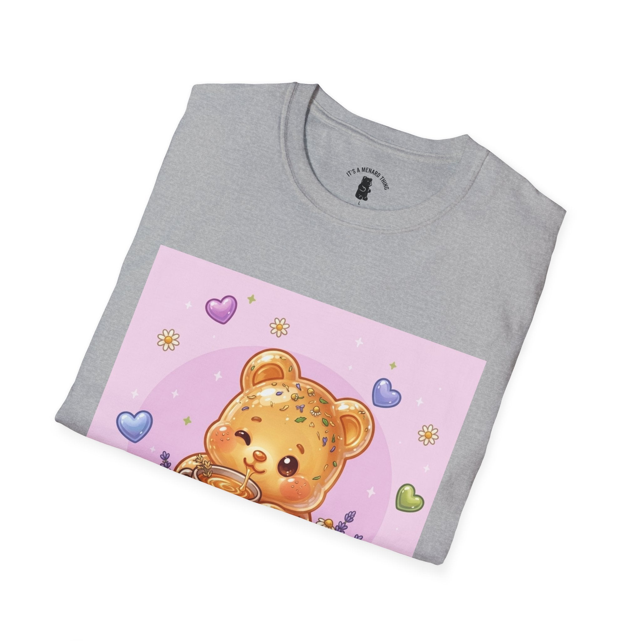 Cute Honey Herbal Tea Gooey Gummy Bear — Kawaii Graphic T-Shirt