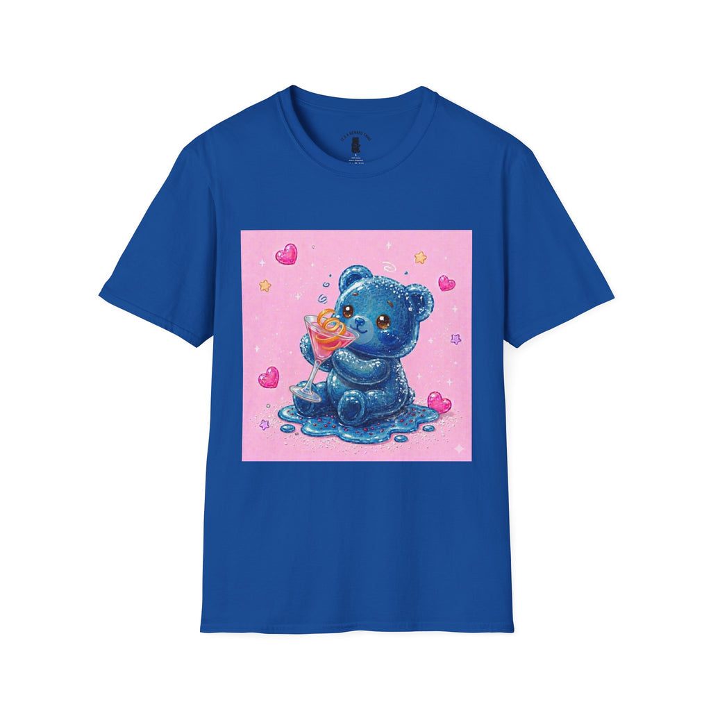 Special Cosmo Delight, Blue Oozy Boozy Gummy Bear Drinking Pal- Graphic Shirt