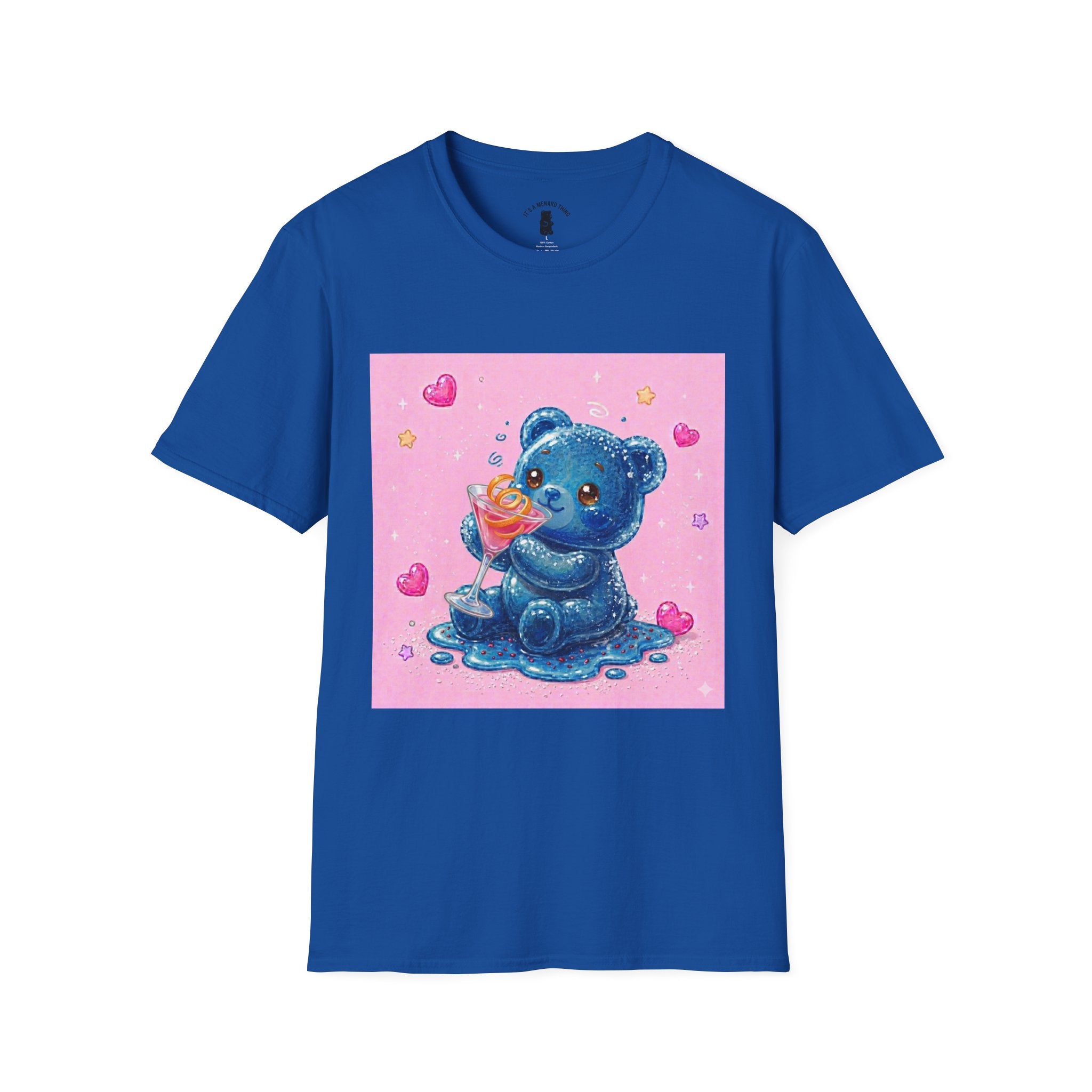 Special Cosmo Delight, Blue Oozy Boozy Gummy Bear Drinking Pal- Graphic Shirt
