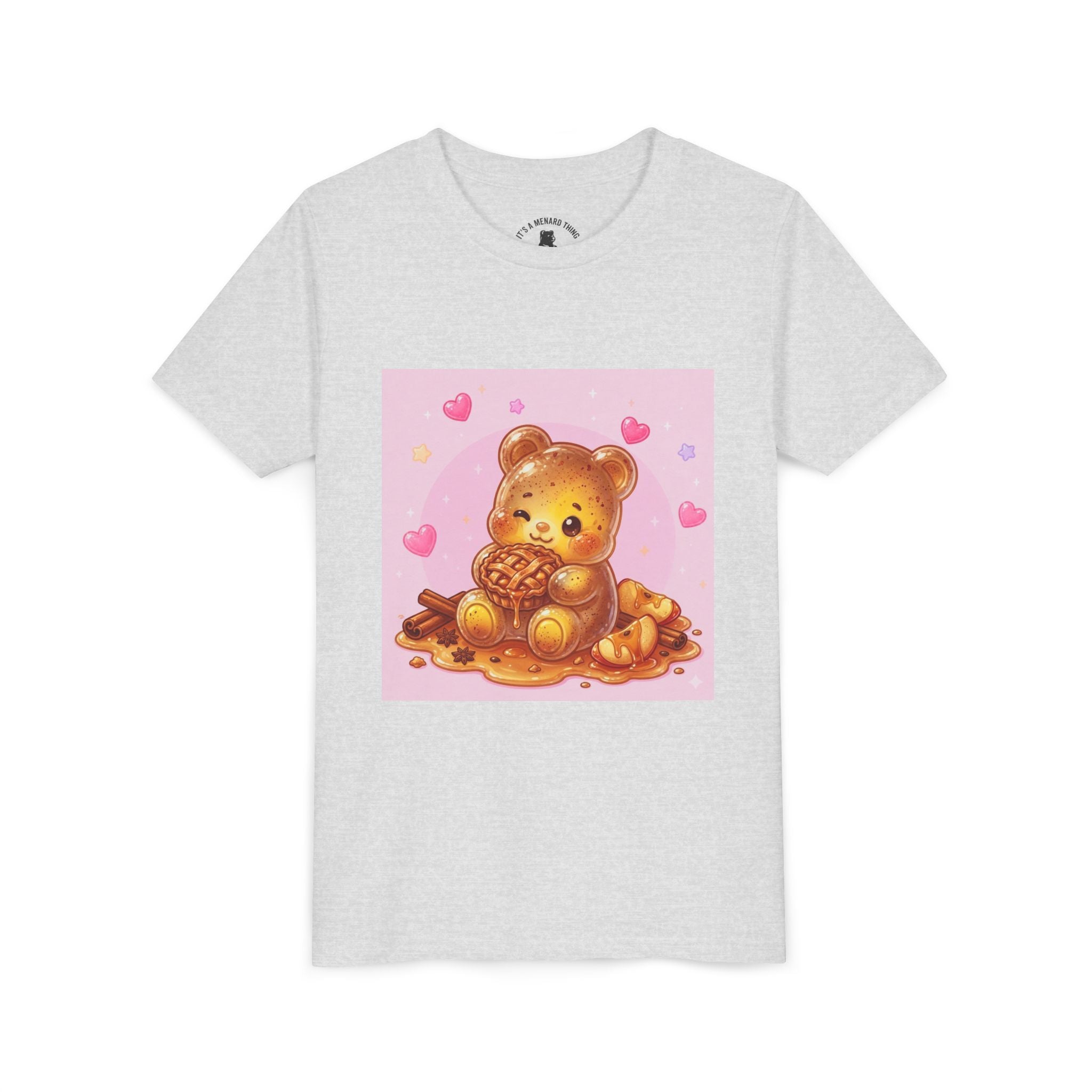 Warm Apple Cinnamon Pie Gooey Gummy Bear Hearts Youth Tee