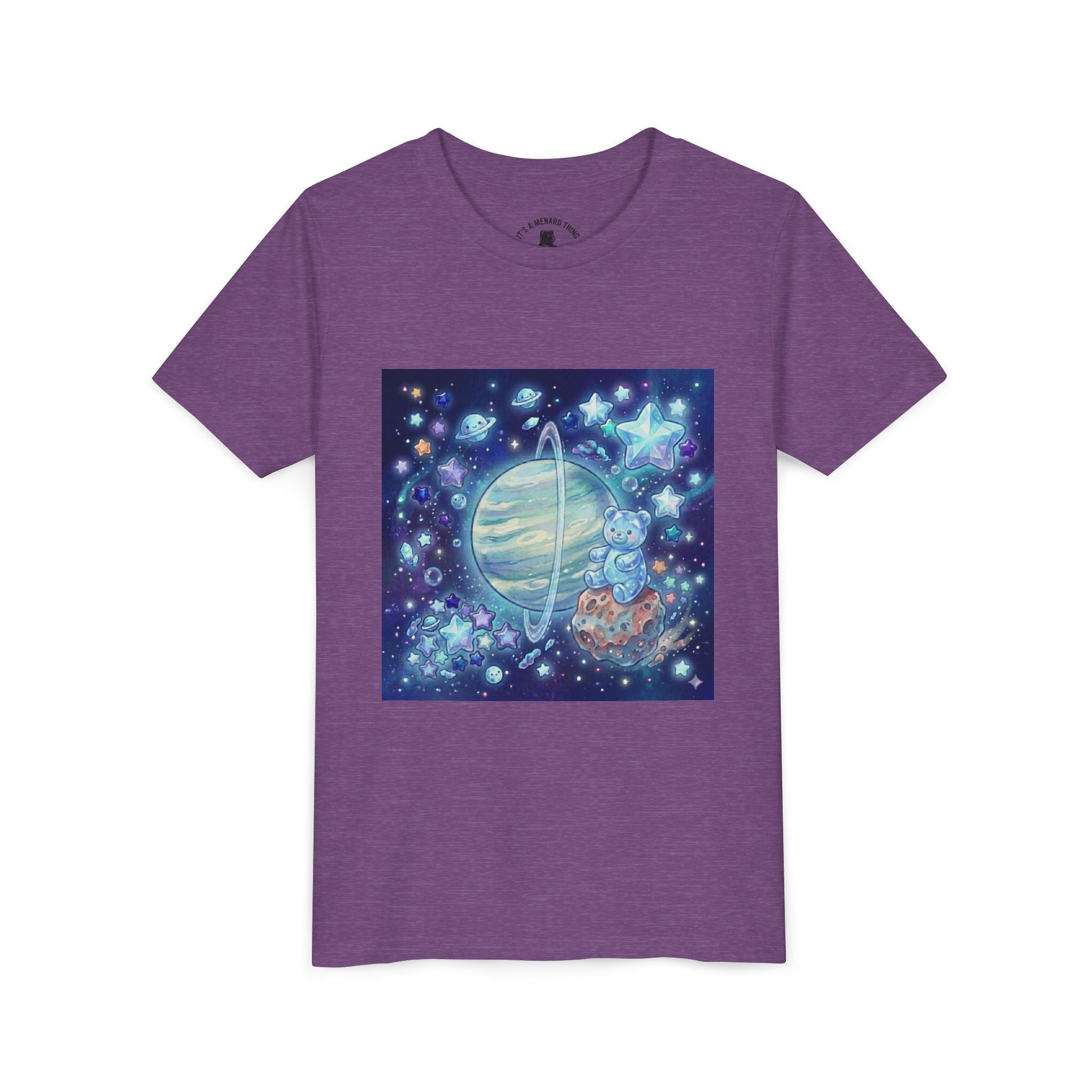I Spy Planet Uranus, Blue Razz Gooey Crystal Gummy bear- Astronaut Graphic T-Shirt
