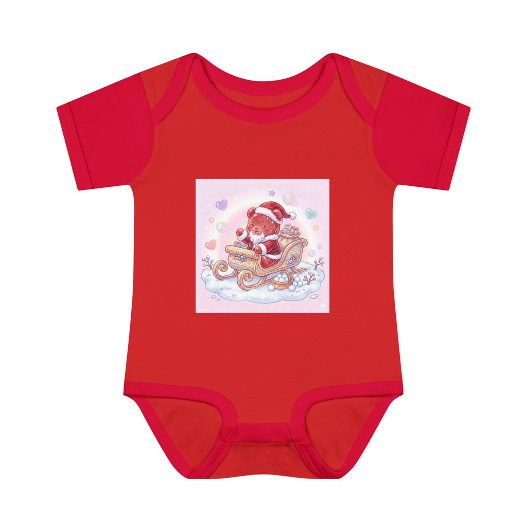 Baby Bodysuit – Gooey Gummy Santa in Sleigh Christmas Infant Onesie