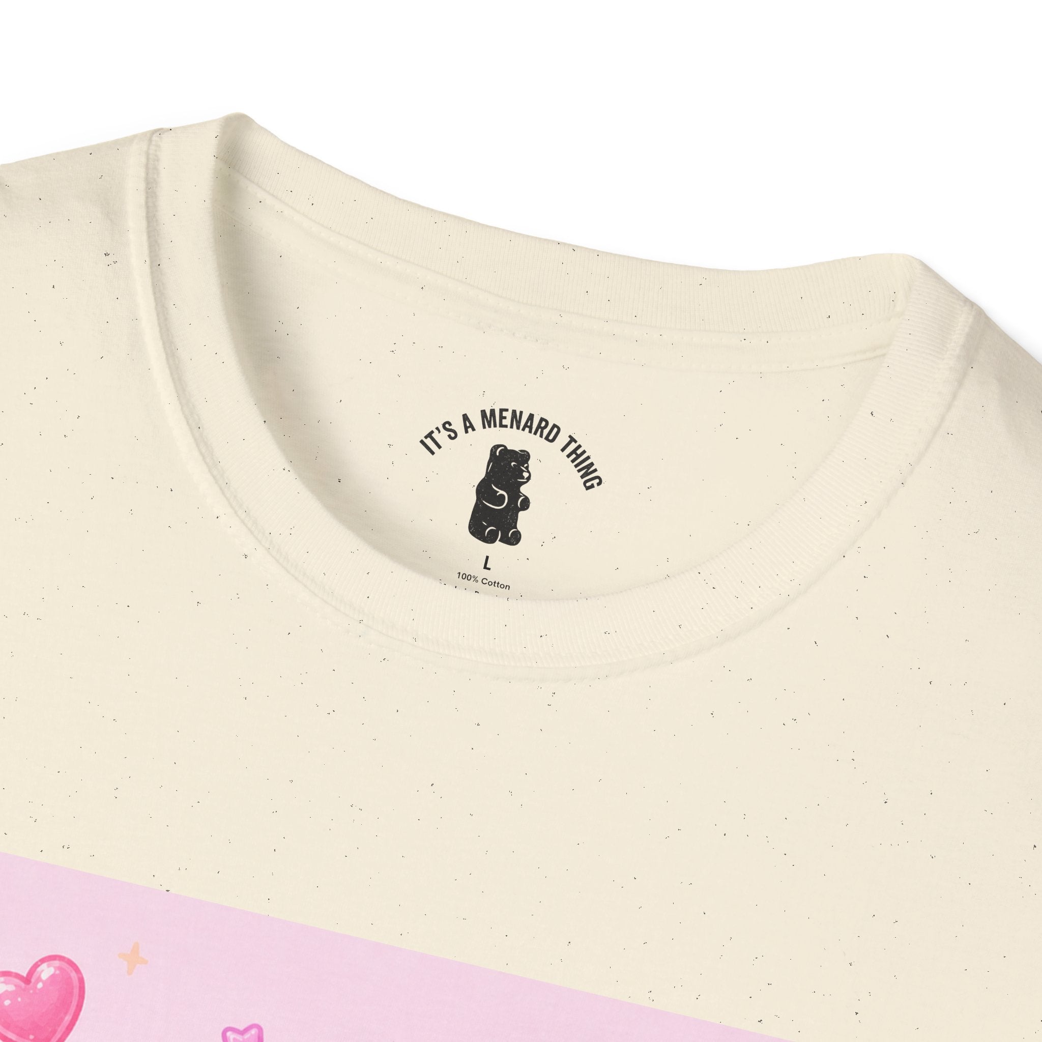 Kawaii Neapolitan Gooey Gummy Bear — Cute Heart Dessert Graphic Tee