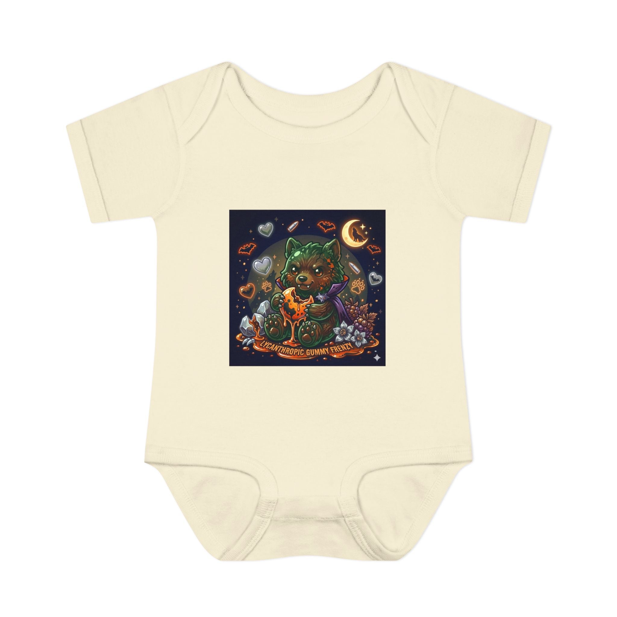 Baby Bodysuit — Cute Halloween Werewolf Gooey Bear