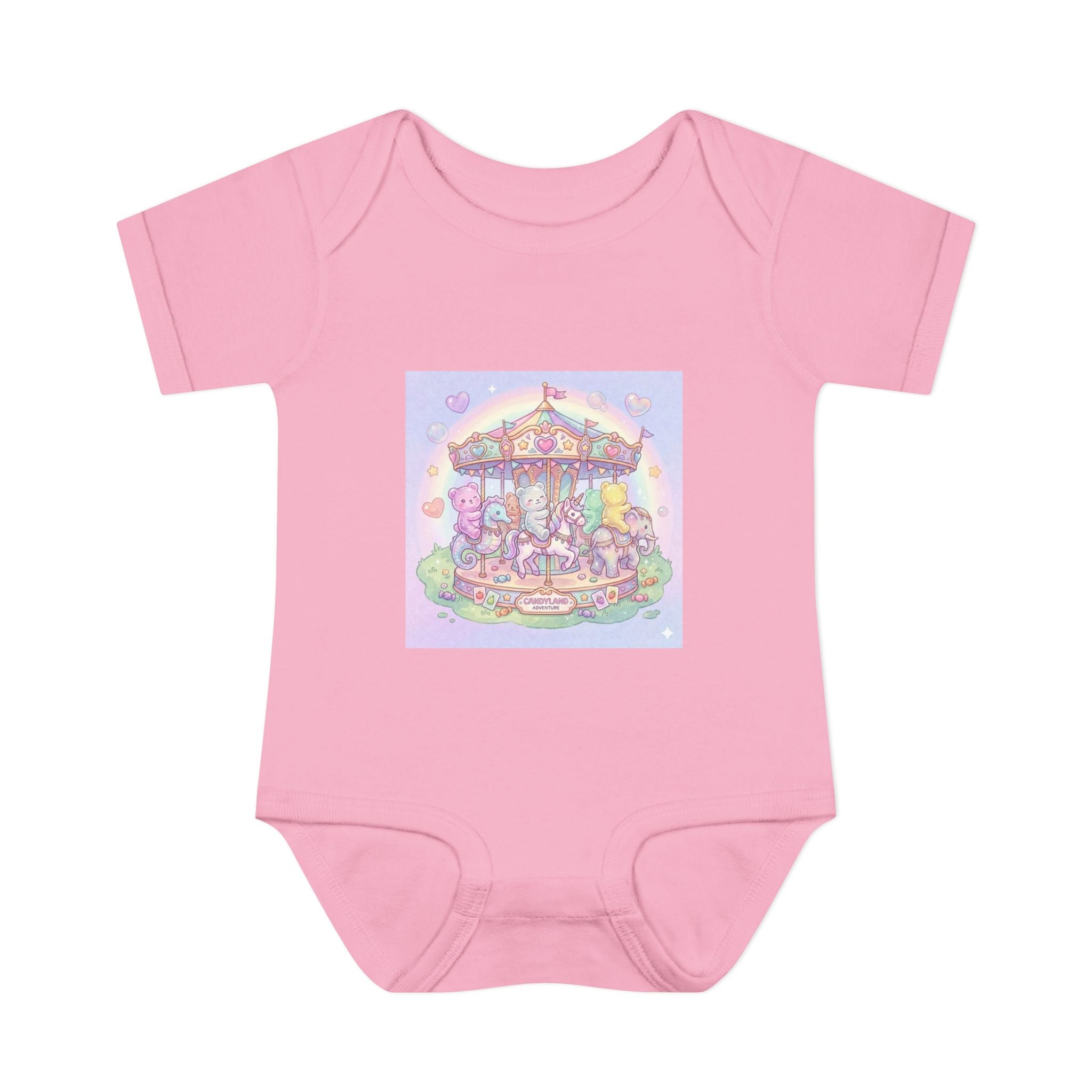 Gooey Gummies Carousel: Pastel Baby Bodysuit