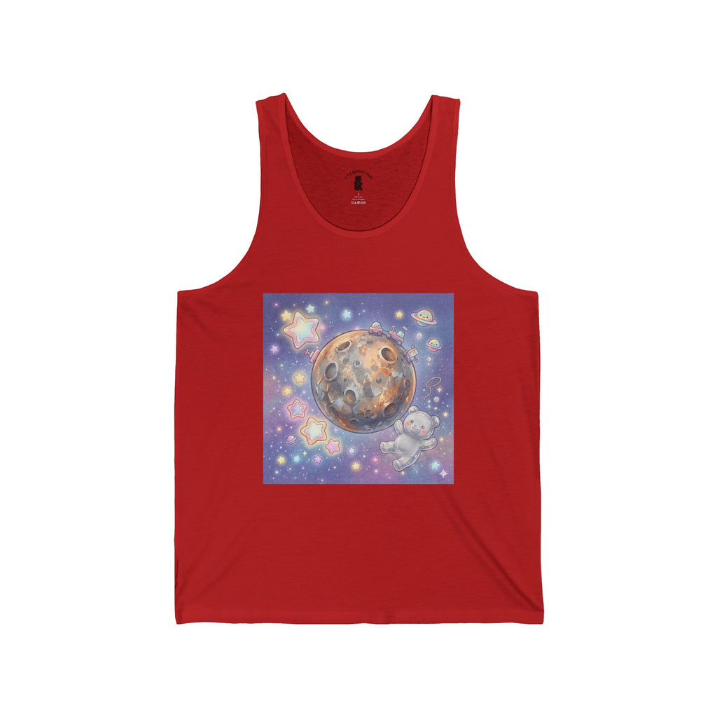 Think of Me and Say Mercury, Special Silver Gooey Gummy Bear — Kawaii Illustration Tank Top