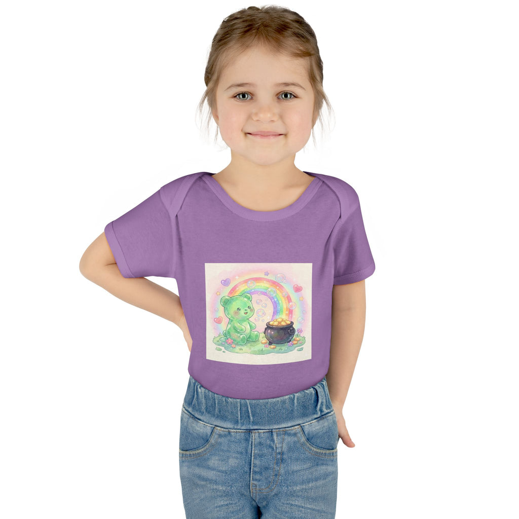Rainbow Gooey Gummy Bear Found Inner Treasure – Cute St. Patrick’s Day Luck Baby Onesie
