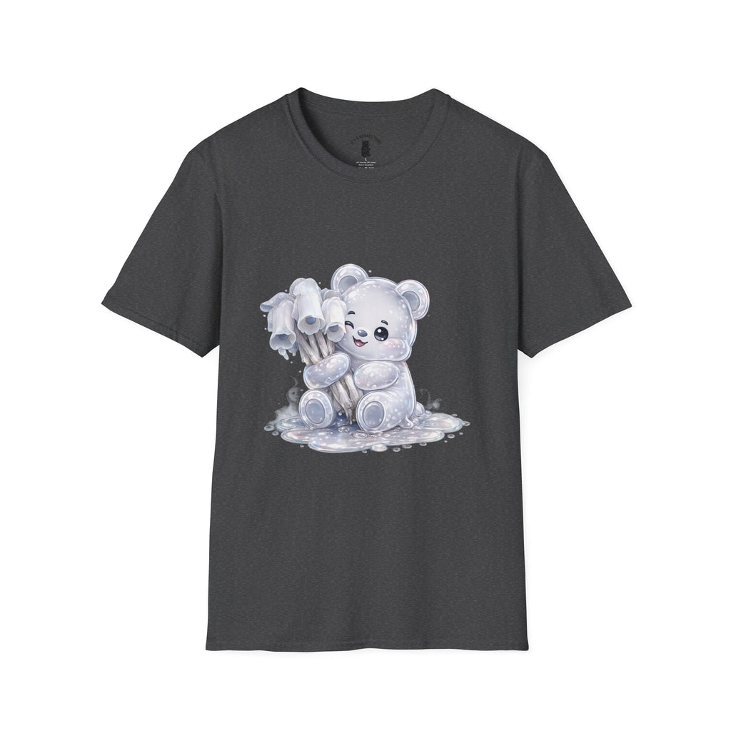 Special Ghost Pipe Mushroom Cluster, White Oozy Bear Gummy Friend- Graphic Shirt