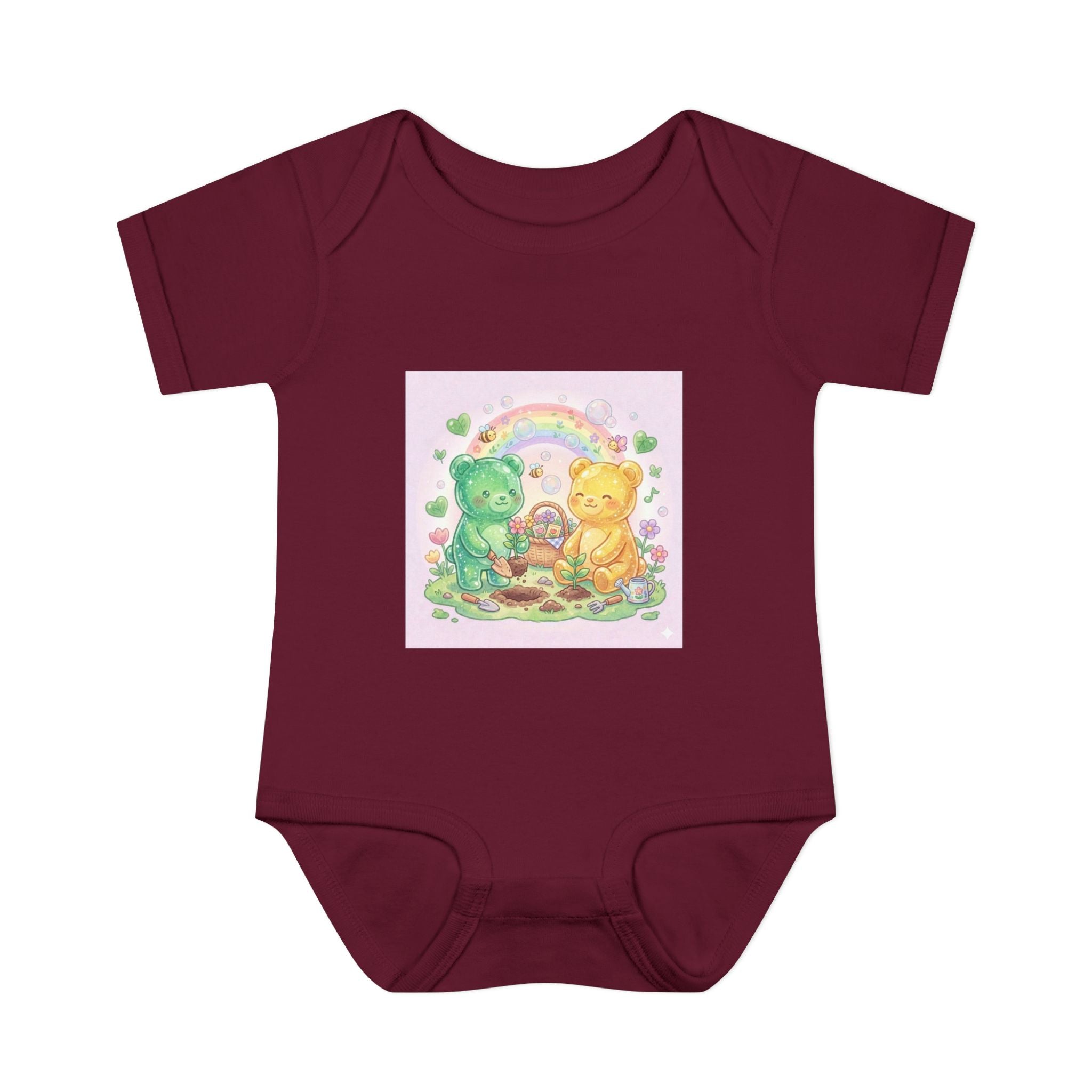 Infant Bodysuit — Gooey Gummy Bears Gardening Baby Onesie