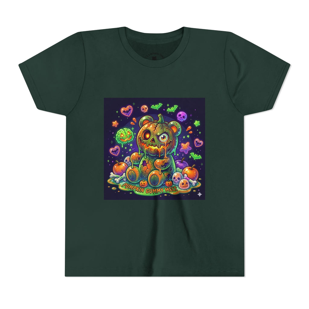 Cute Creepy Pumpkin Head Gooey Gummy Bear Halloween- Graphic Tee