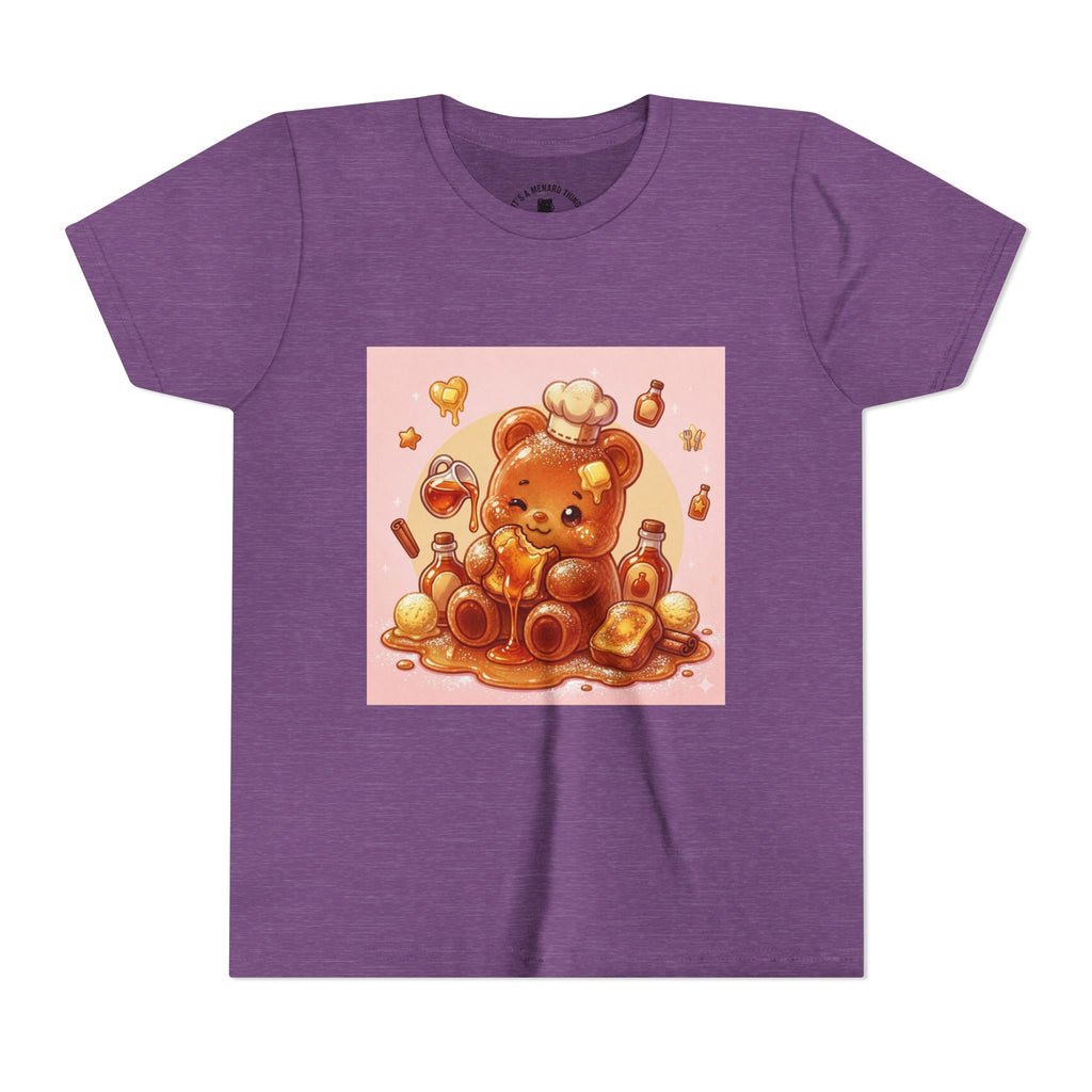 Kids Thick French Toast Gooey Gummy Chef Bear Graphic T-Shirt