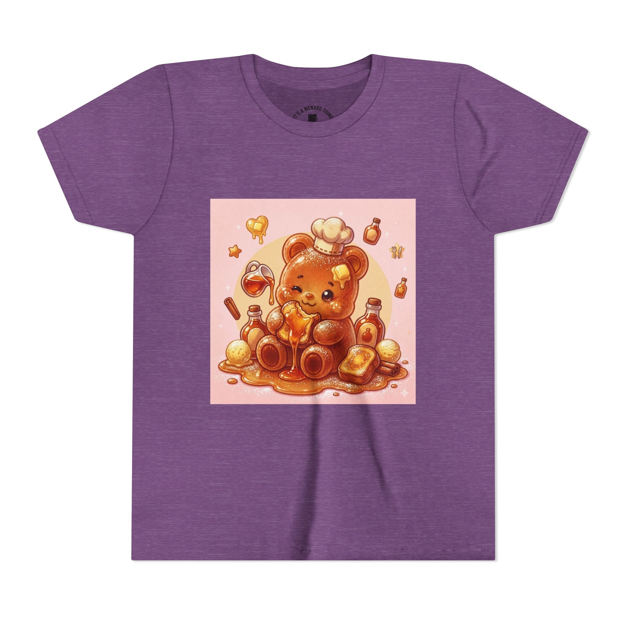 Kids Thick French Toast Gooey Gummy Chef Bear Graphic T-Shirt