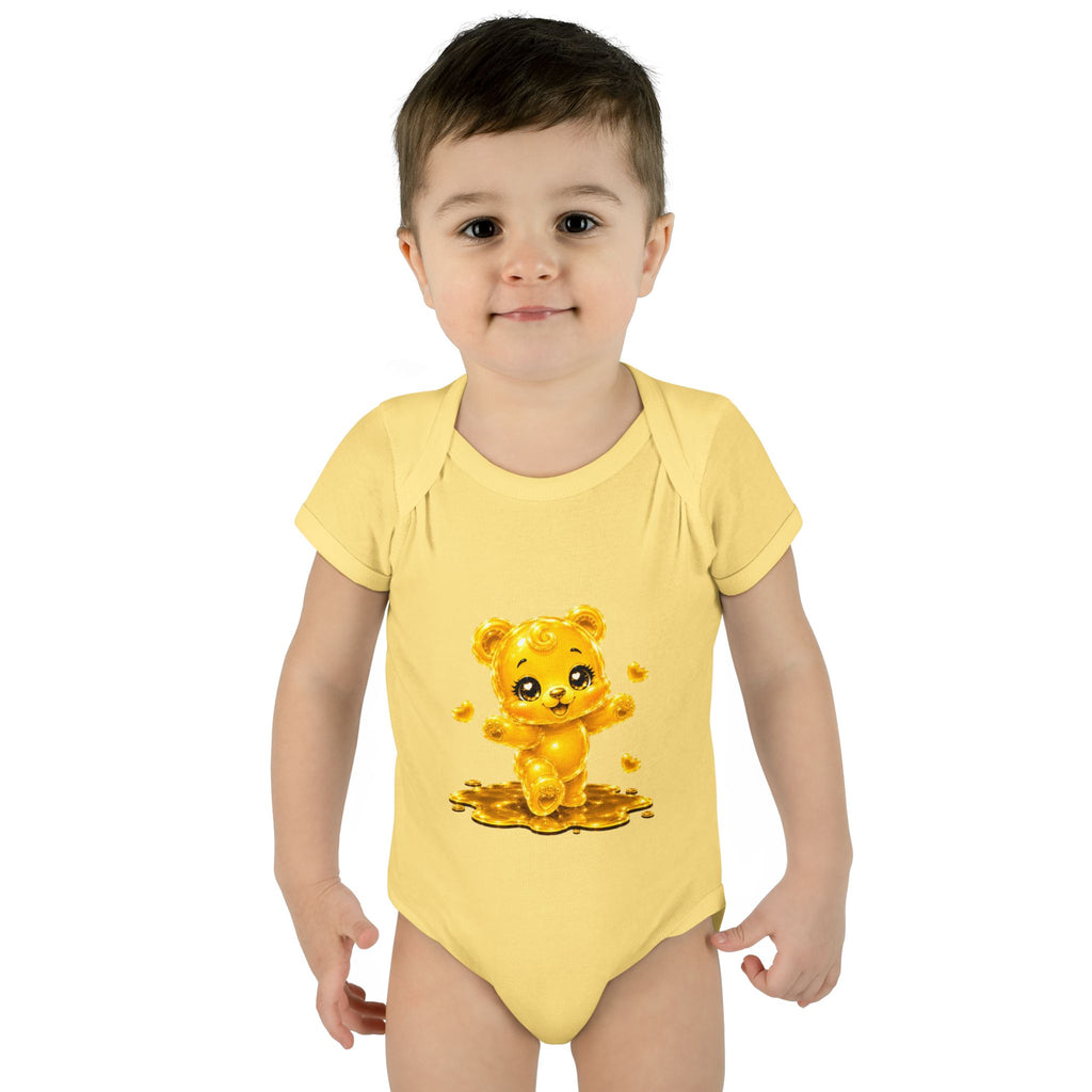 Baby Golden Oozy Gummy Bears First Steps, Cutie Addition- Graphic Onesie