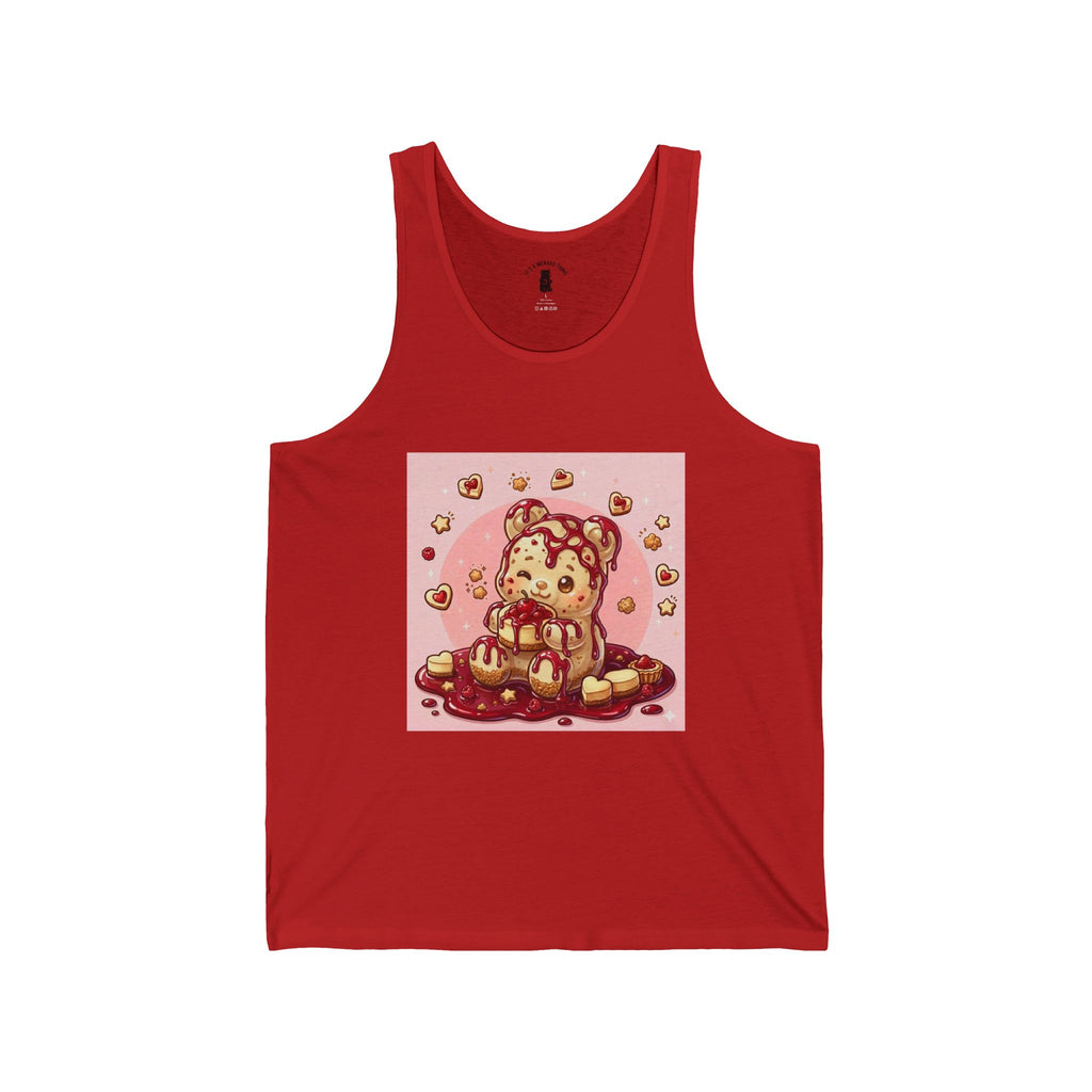 Surprise Me, Raspberry Cheese Cake Gooey Gummy Bear — Cute Graphic Tank Top