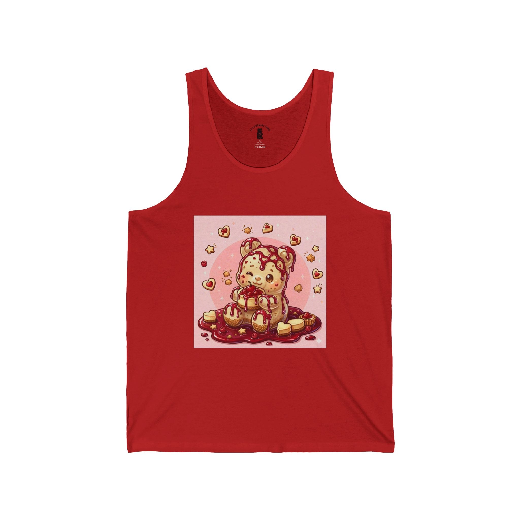 Surprise Me, Raspberry Cheese Cake Gooey Gummy Bear — Cute Graphic Tank Top