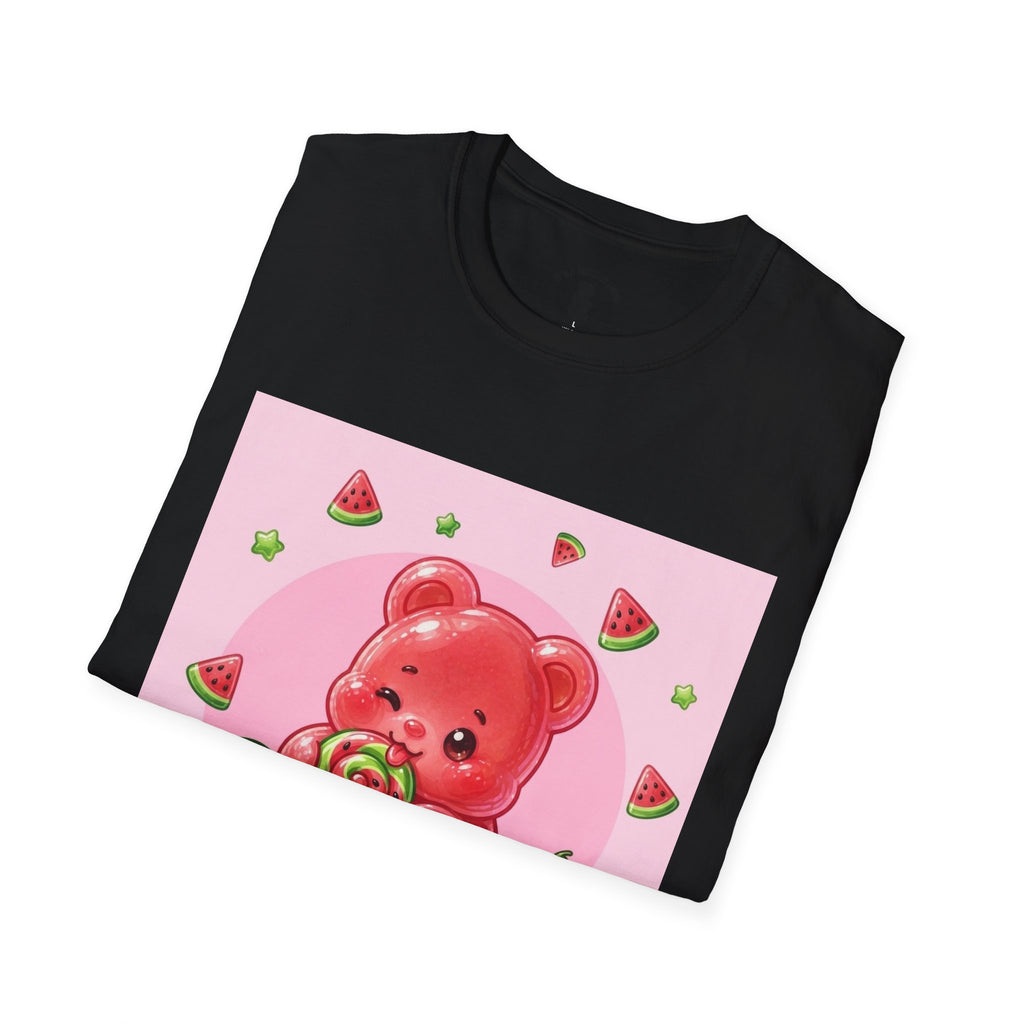 Watermelon Lollipop Gooey Gummy Bear T-Shirt — Kawaii Fruit Graphic Tee