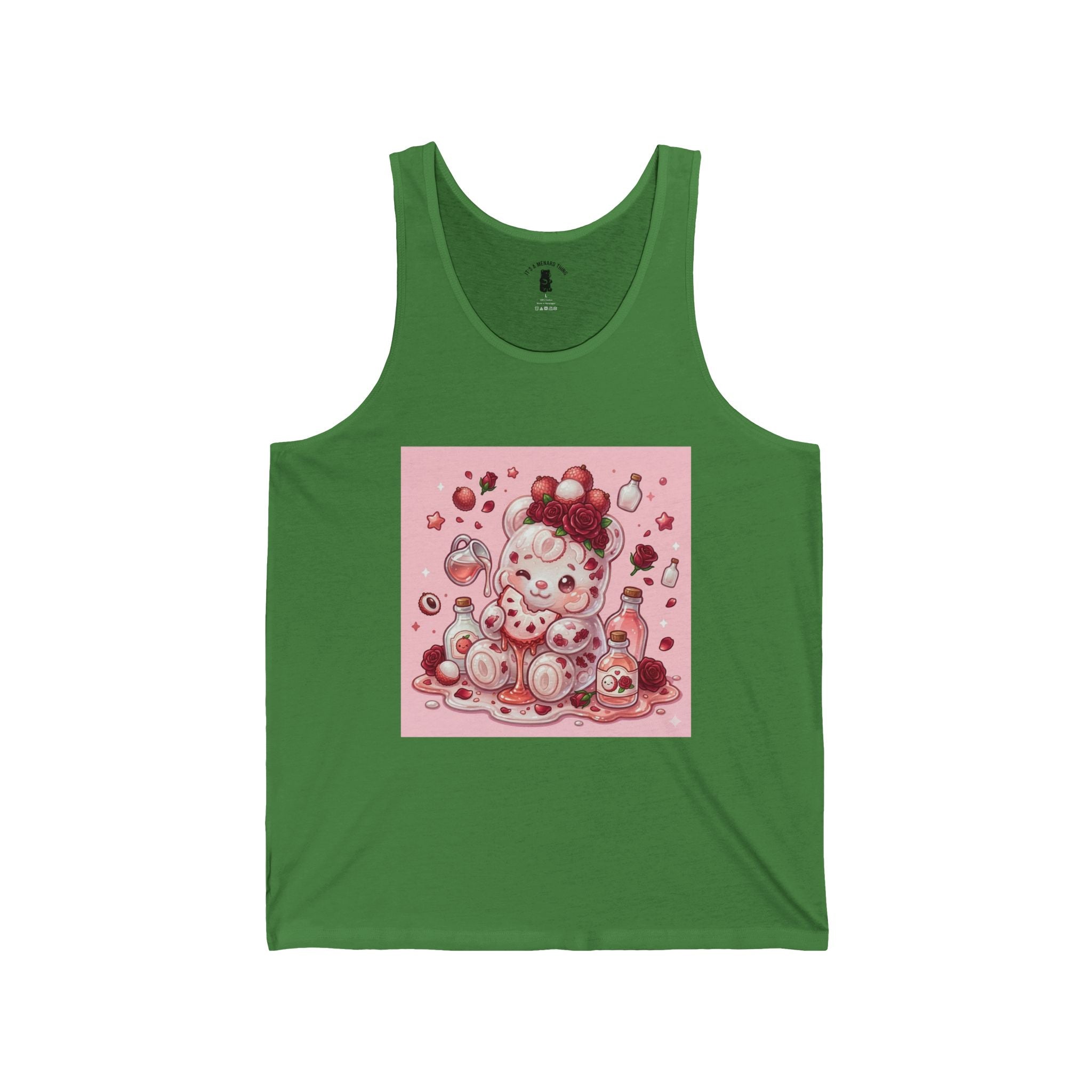 Fresh Lychee Berry, Exotic Gooey Gummy Bear- Kawaii Graphic Tank Top