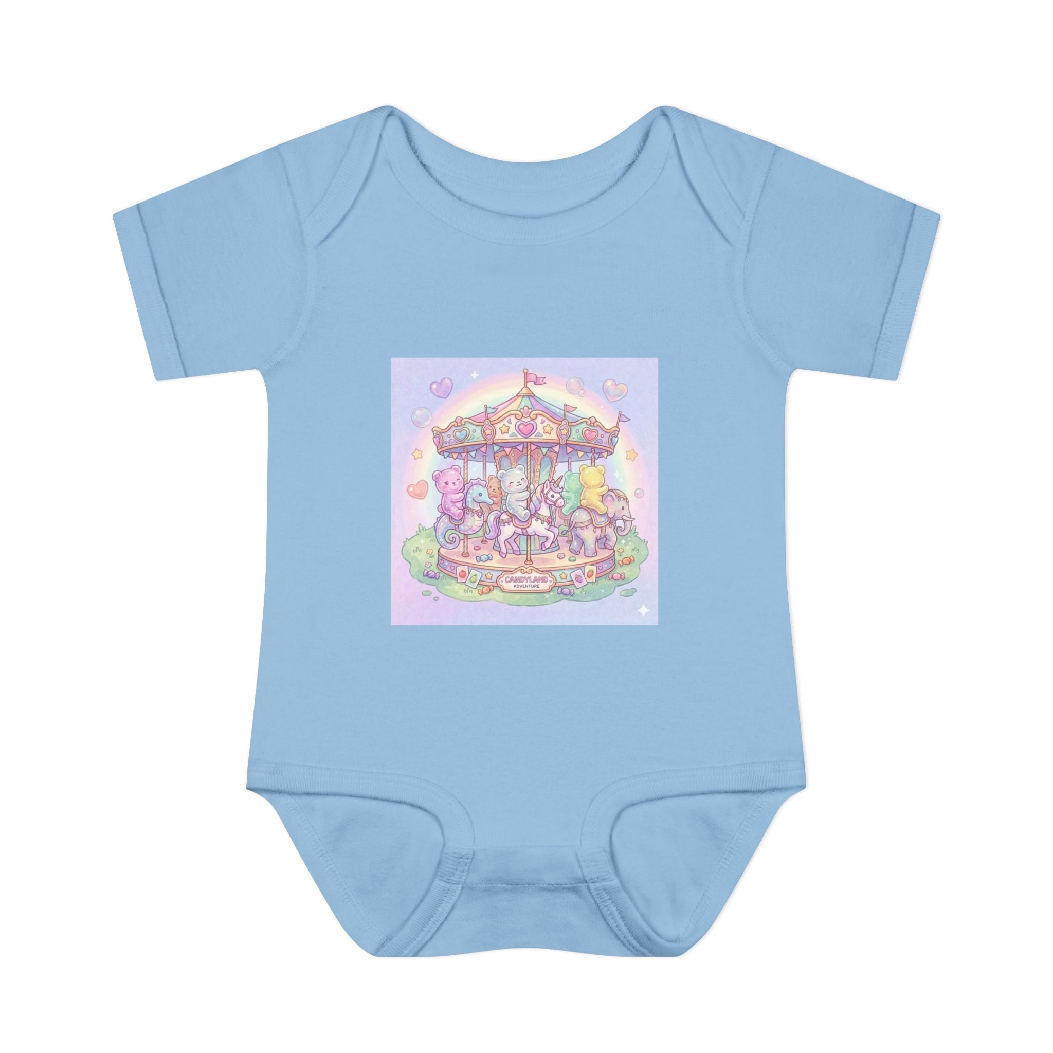 Gooey Gummies Carousel: Pastel Baby Bodysuit