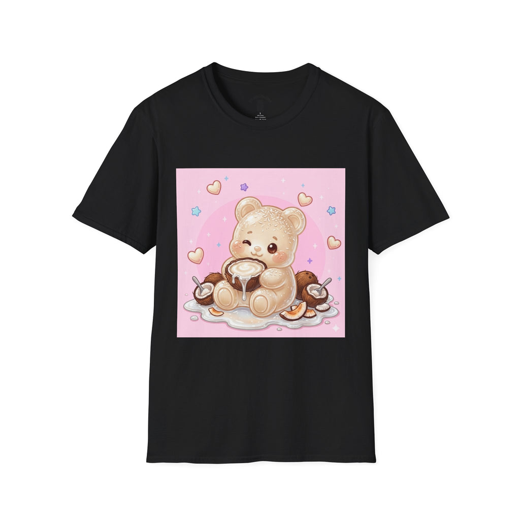 Coconut Milk Gooey Gummy Bear T-Shirt — Kawaii Dessert Graphic Tee